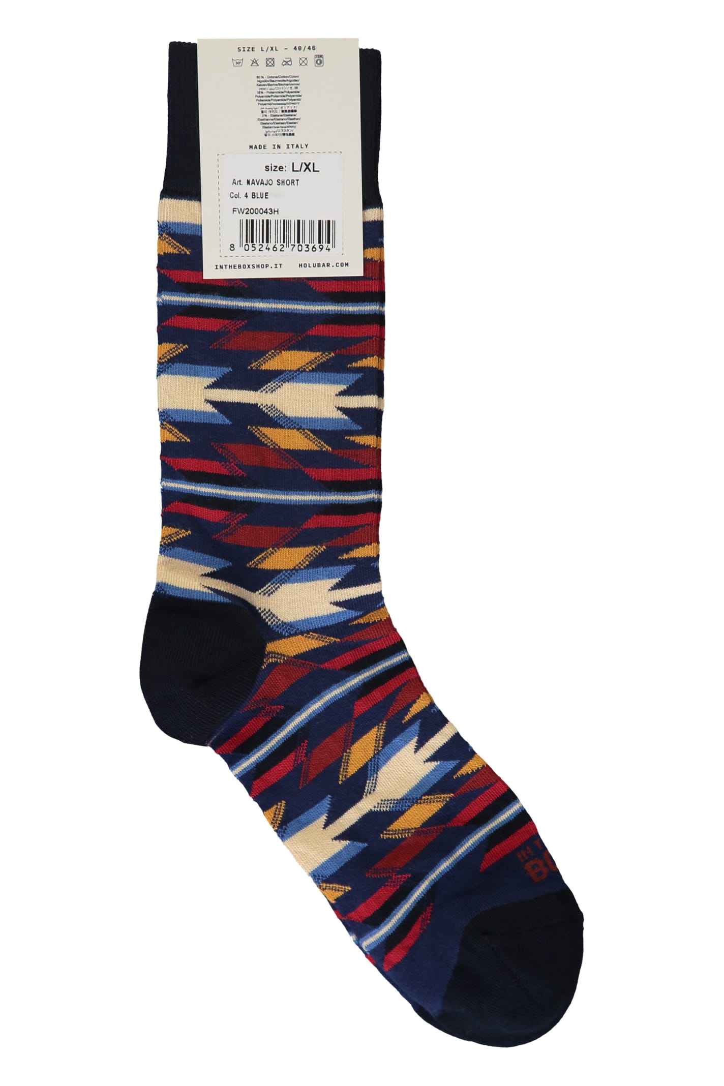 Shop Holubar Cotton Socks In Blue