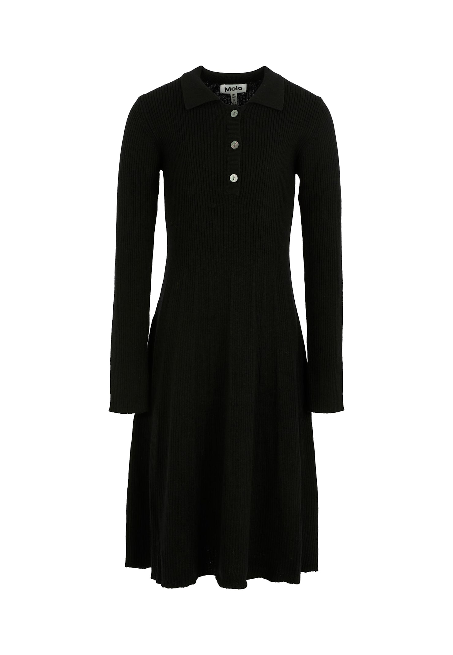 Molo Black Dress For Girl In Black