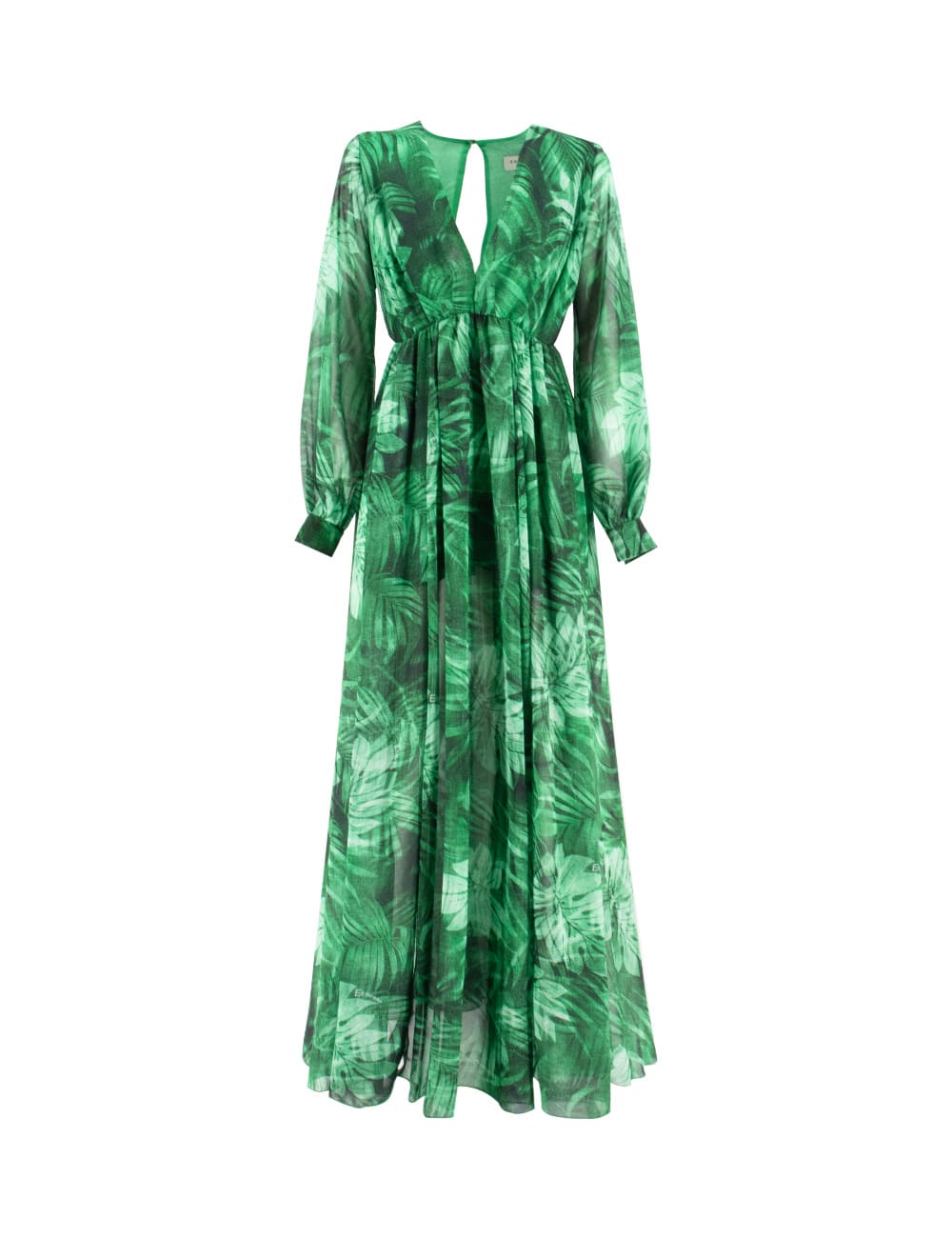 Ermanno Firenze Dress In Green/black/off Wh
