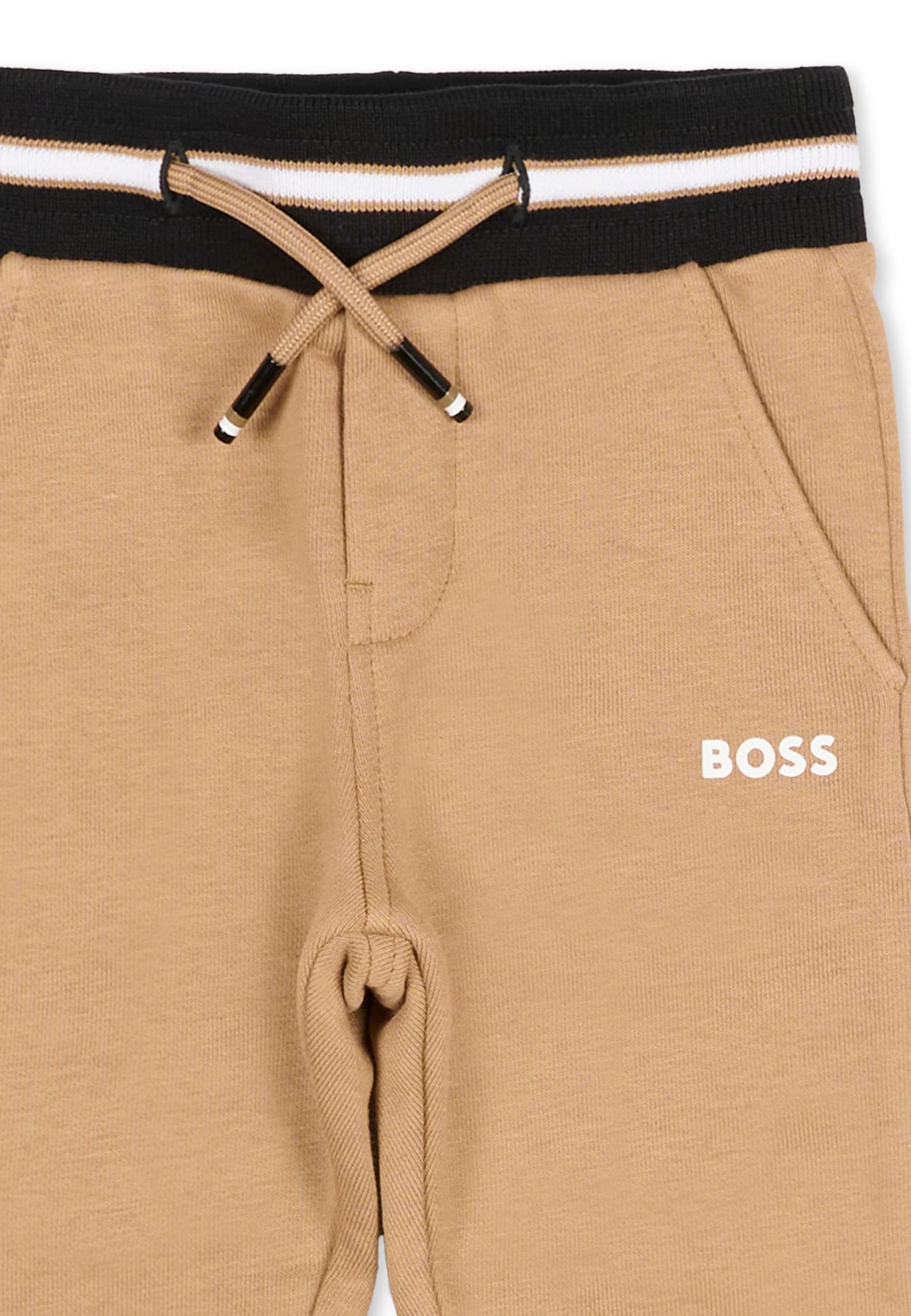 Hugo Boss Brown Trousers For Baby Boy With Logo In Brown