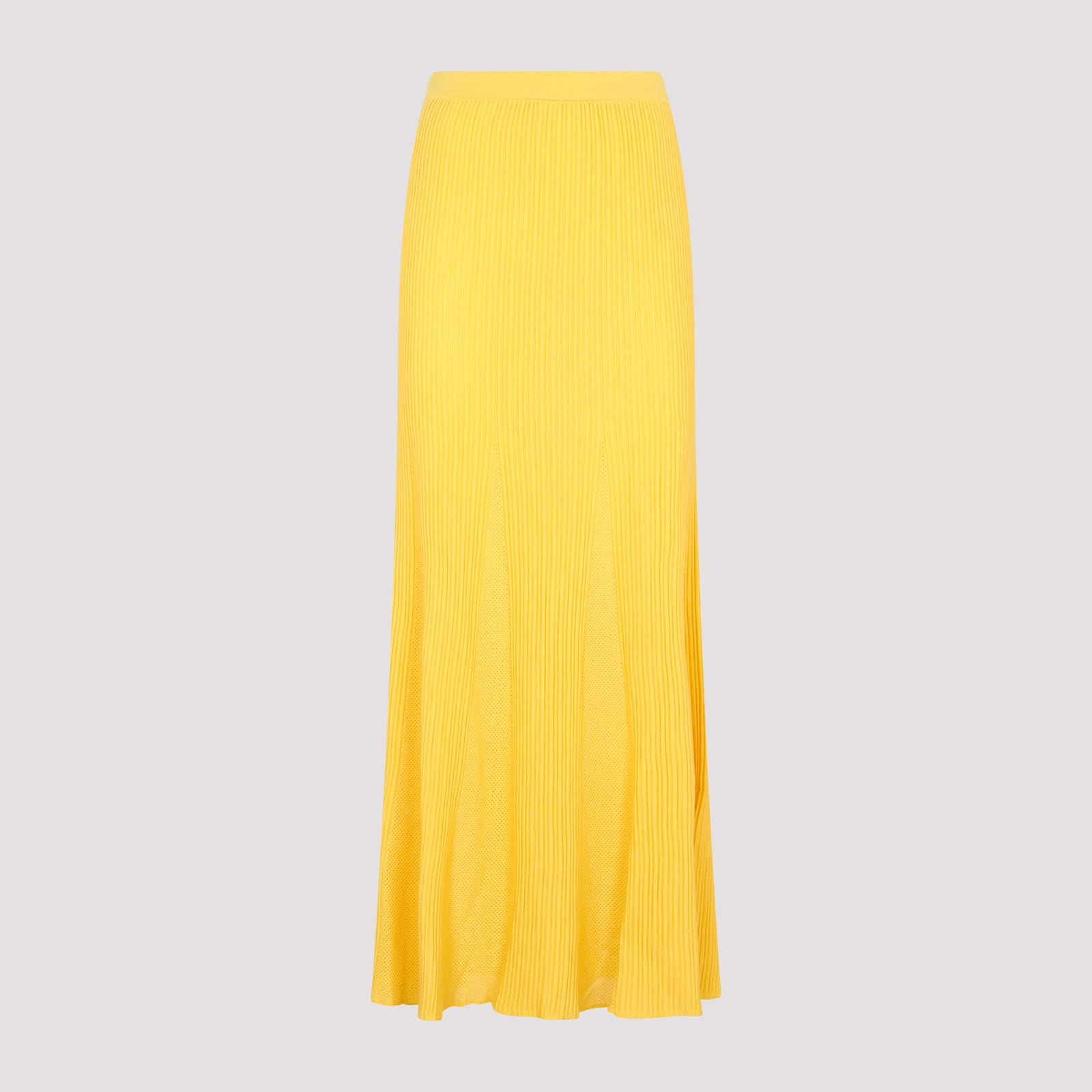 Gabriela Hearst Eula Pleated Midi Skirt In Cdy Cadmium Yellow