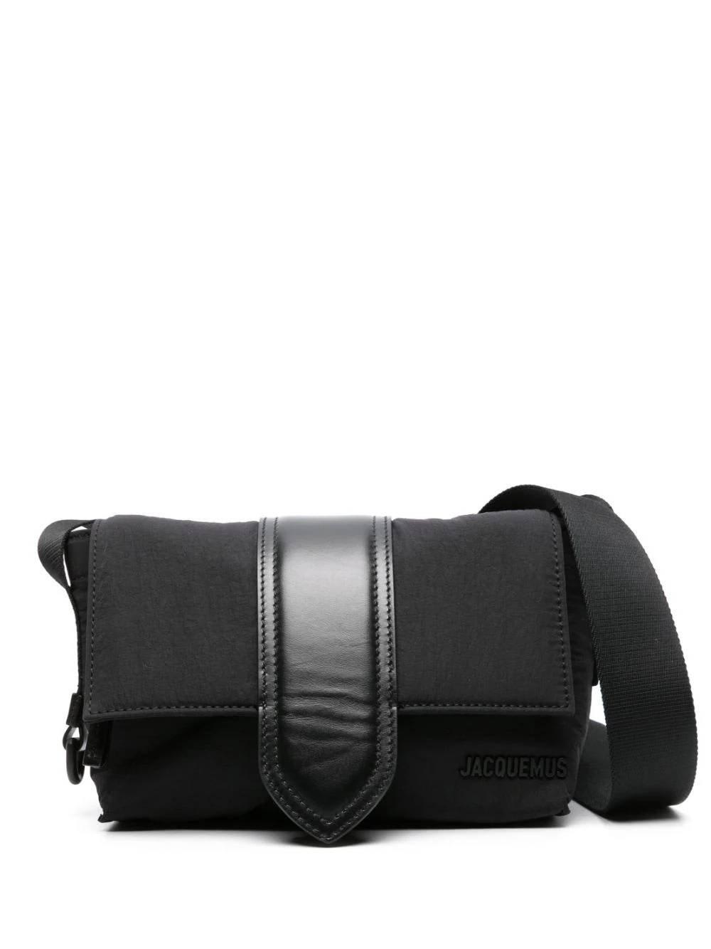 Shop Jacquemus Mini Messenger Bag In 990 Black