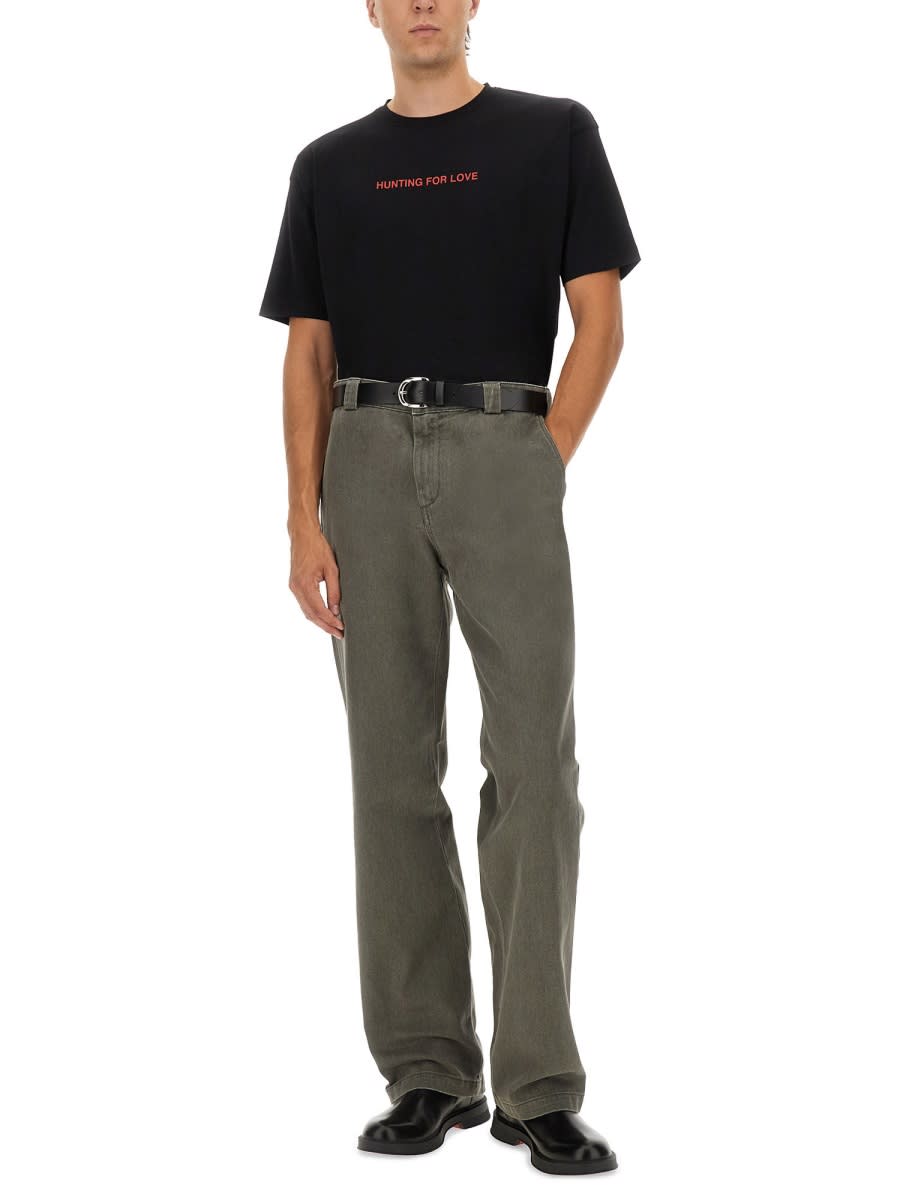 Aspesi T-shirt With "hunting For Love" Print In Black