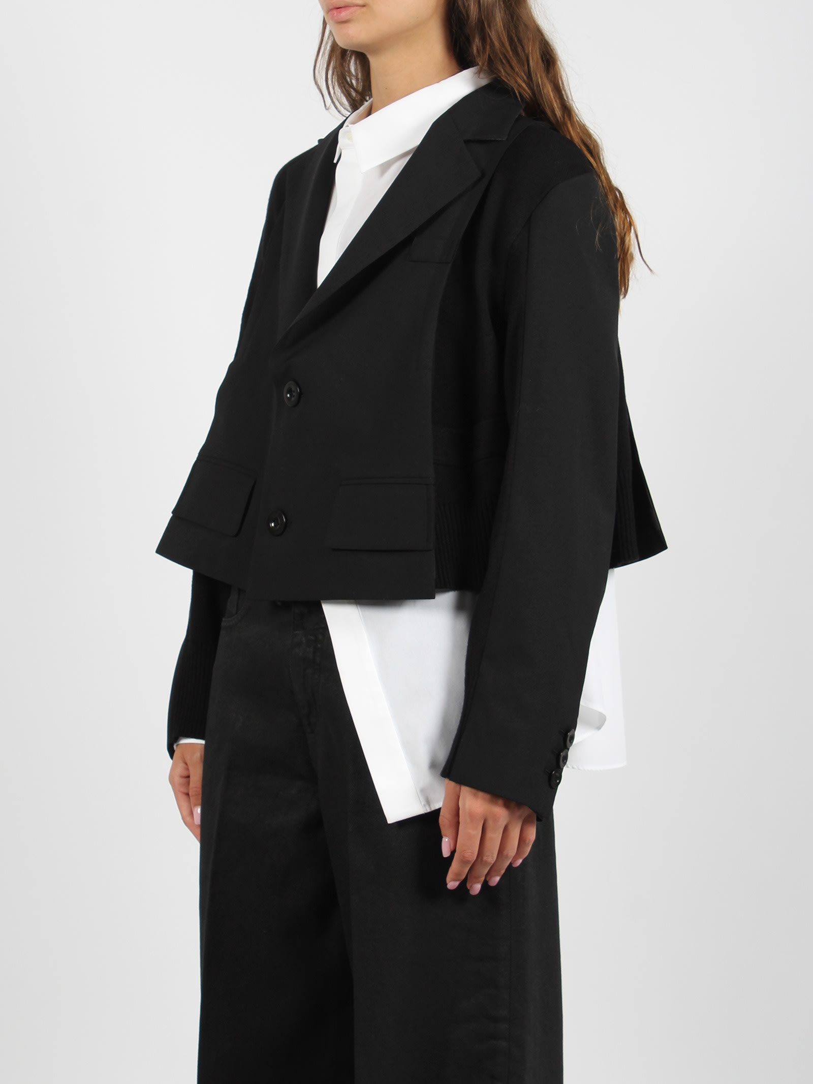 Shop Sacai Deconstructed Jacket In Black