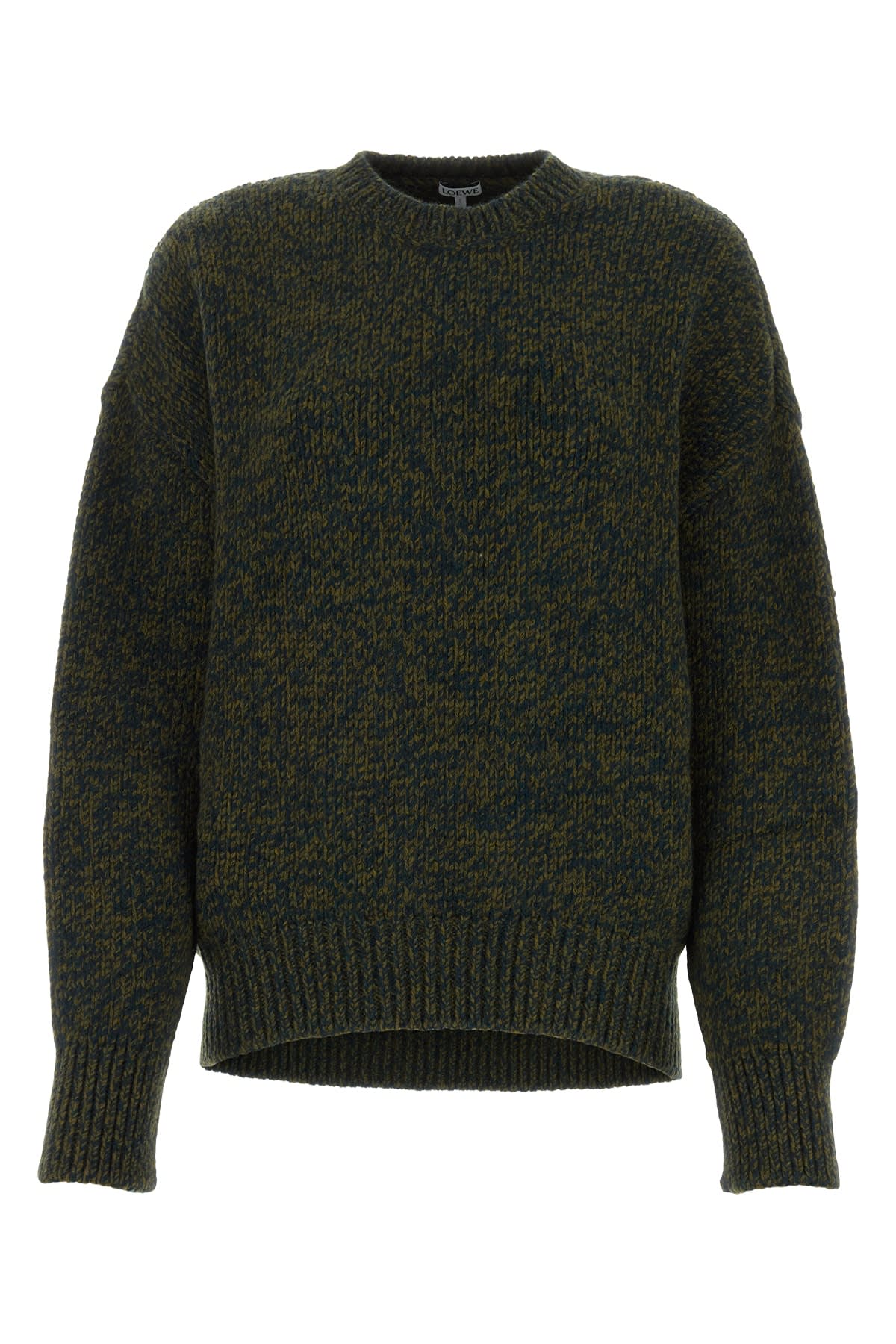 Loewe Multi-panel Design Wool-blend Jumper In Green