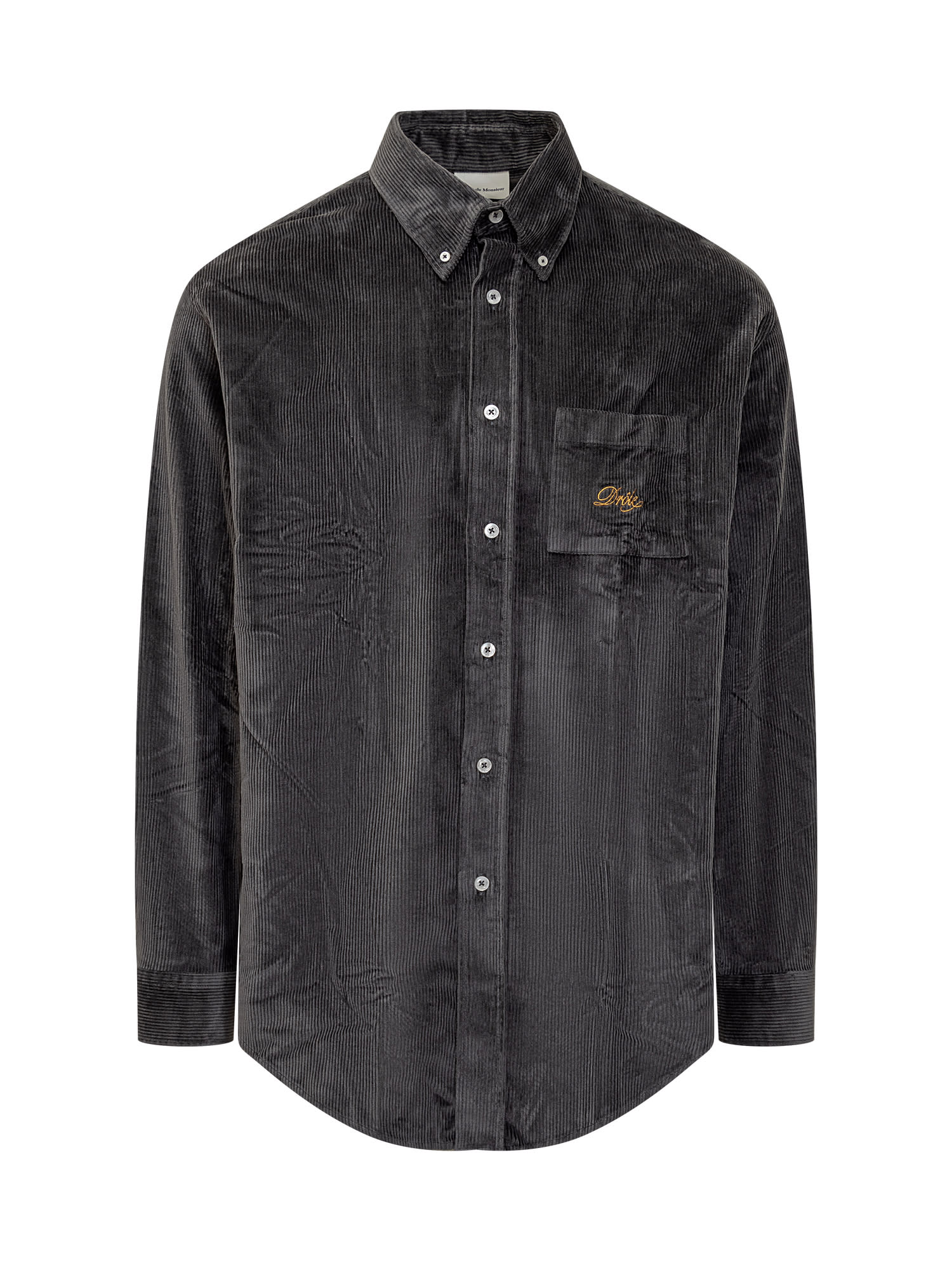 Shop Drôle De Monsieur La Chemise Shirt In Dark Grey