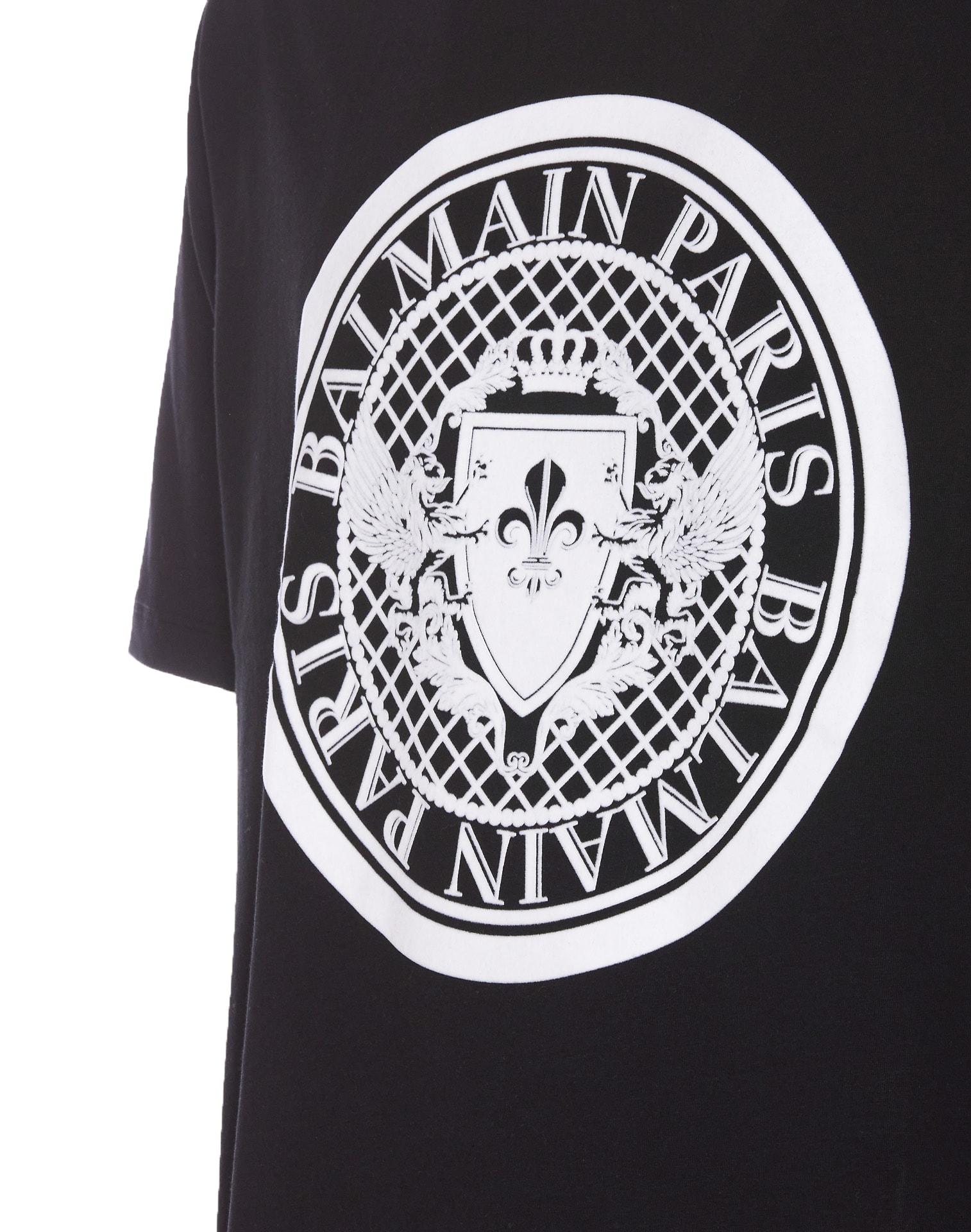 Shop Balmain Coin T-shirt In Black