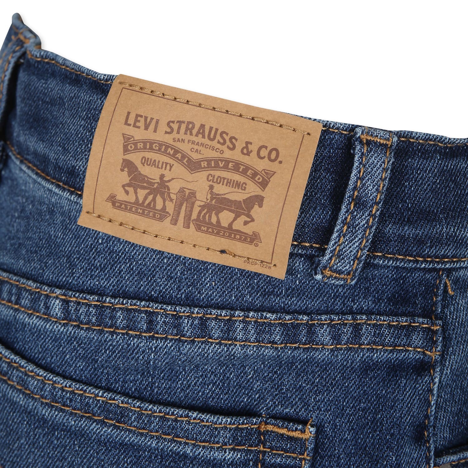 Shop Levi's Blue Jeans For Girl With Logo In Denim