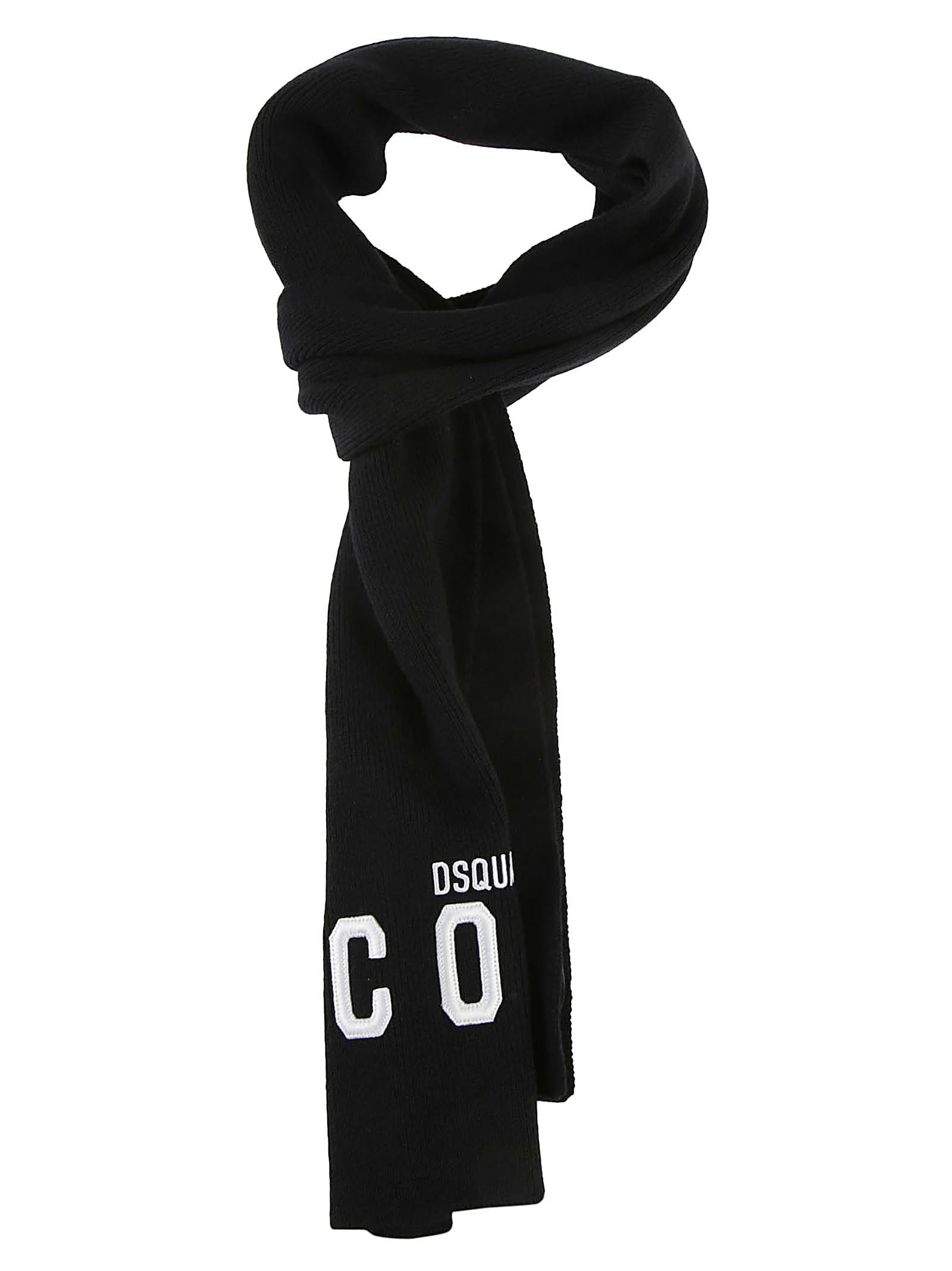 Dsquared2 Icon Logo Embroidered Scarf