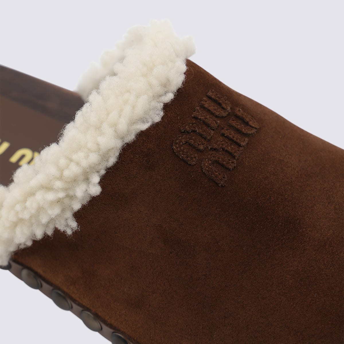 Miu Miu Camel Sandals In Brown