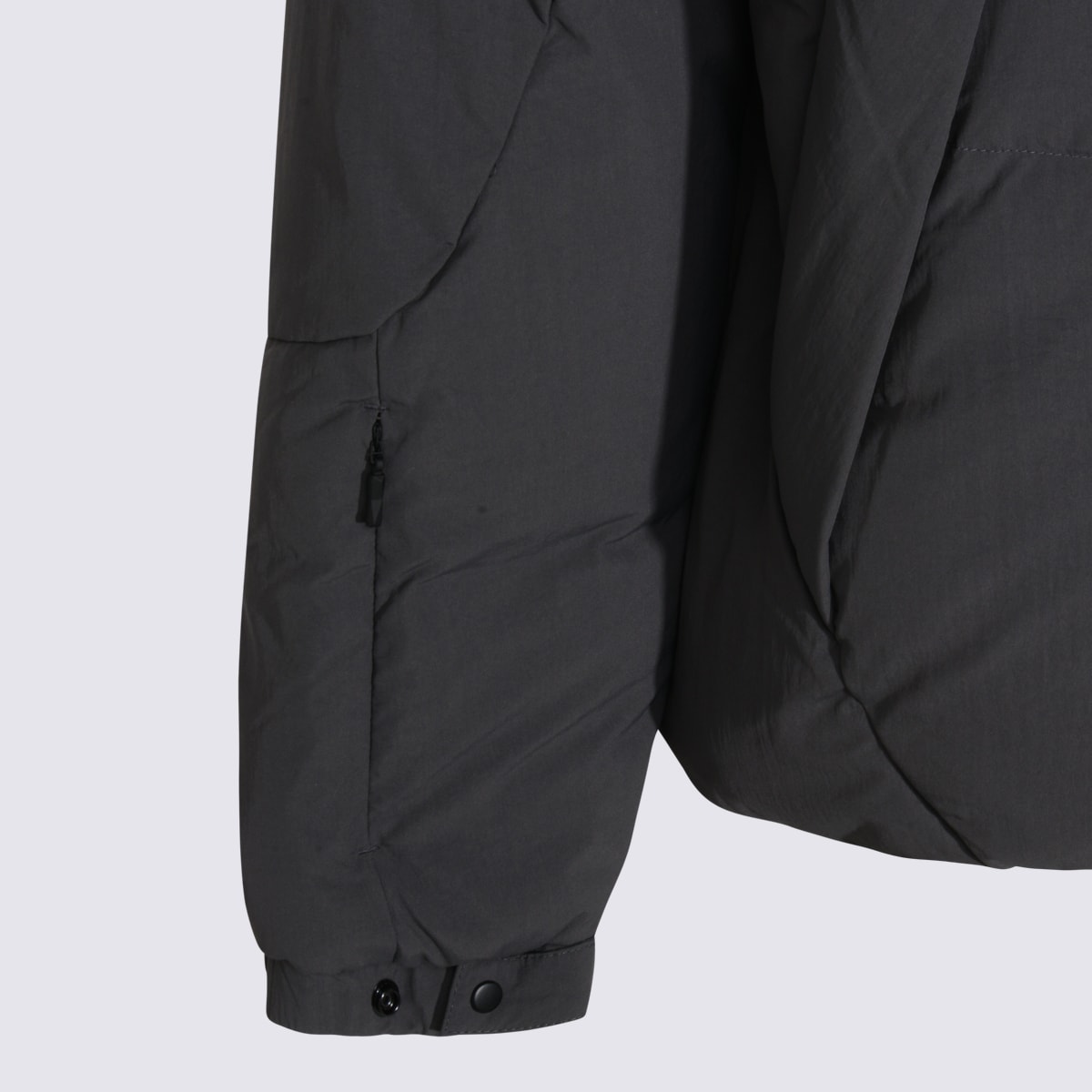 Jg1 Hybrid Down Jacket With Hood In Gray