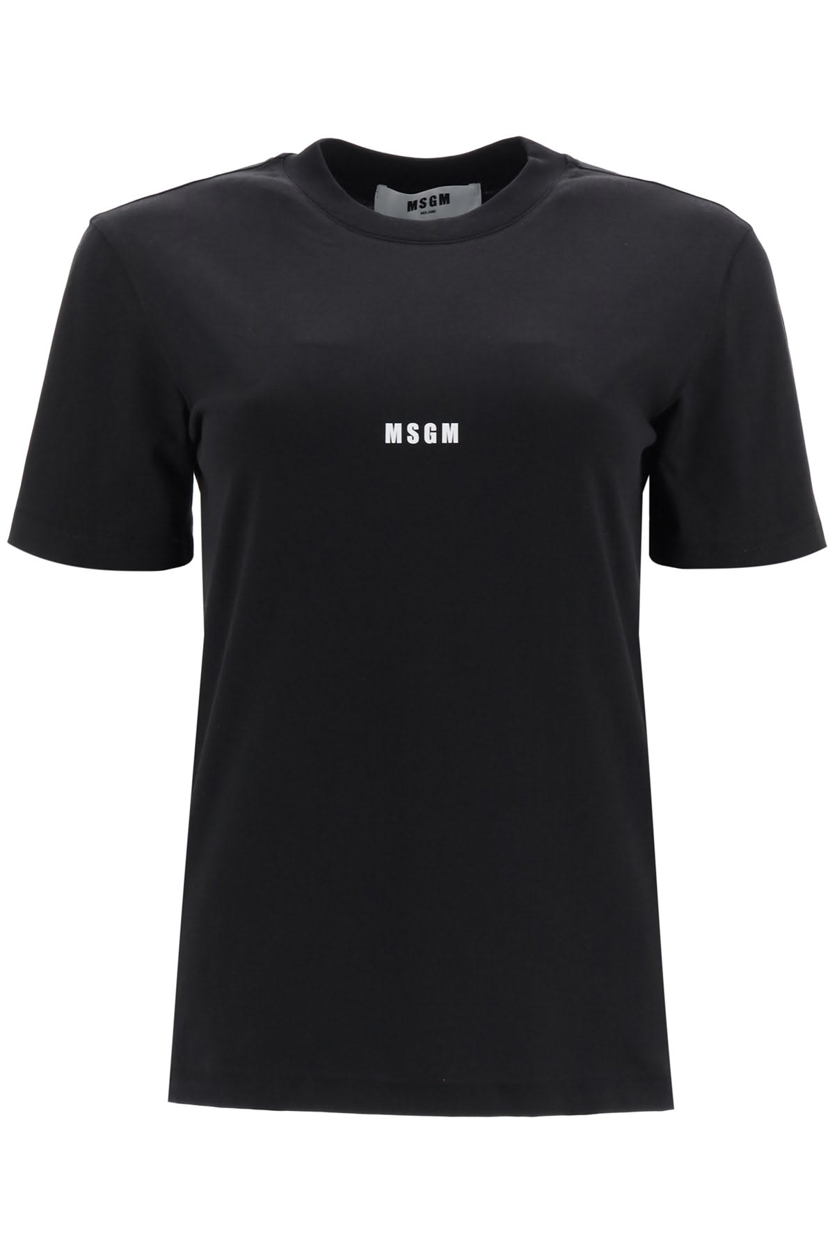 Black T-shirt With White Micro Logo