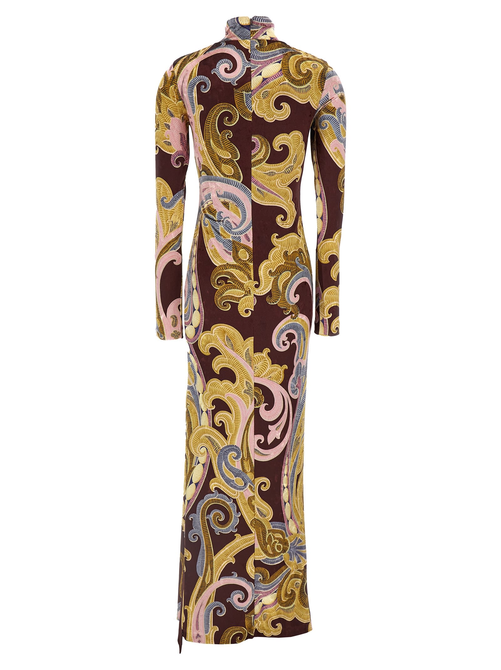 Shop Etro Paisley Chenille Dress In Multicolor