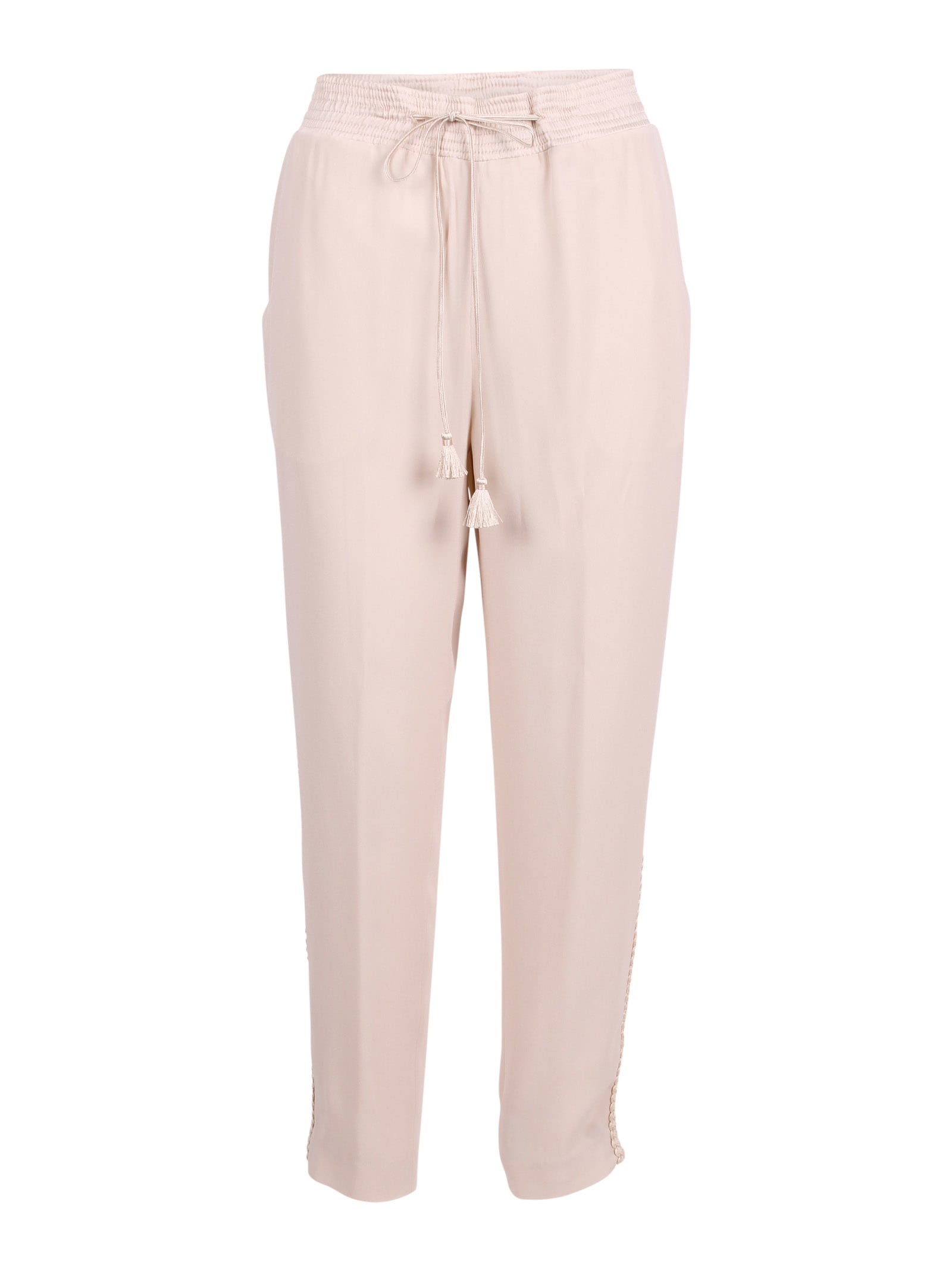 True Royal Viscose Trousers In White