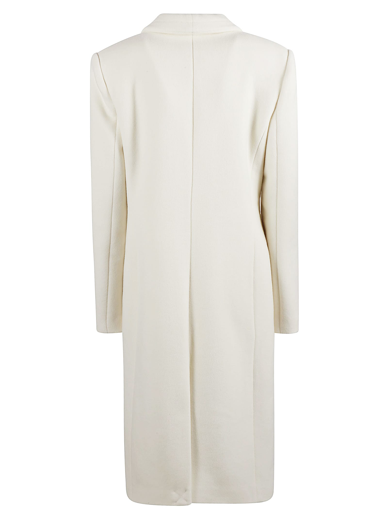 Shop Genny Two-button Coat In Cream