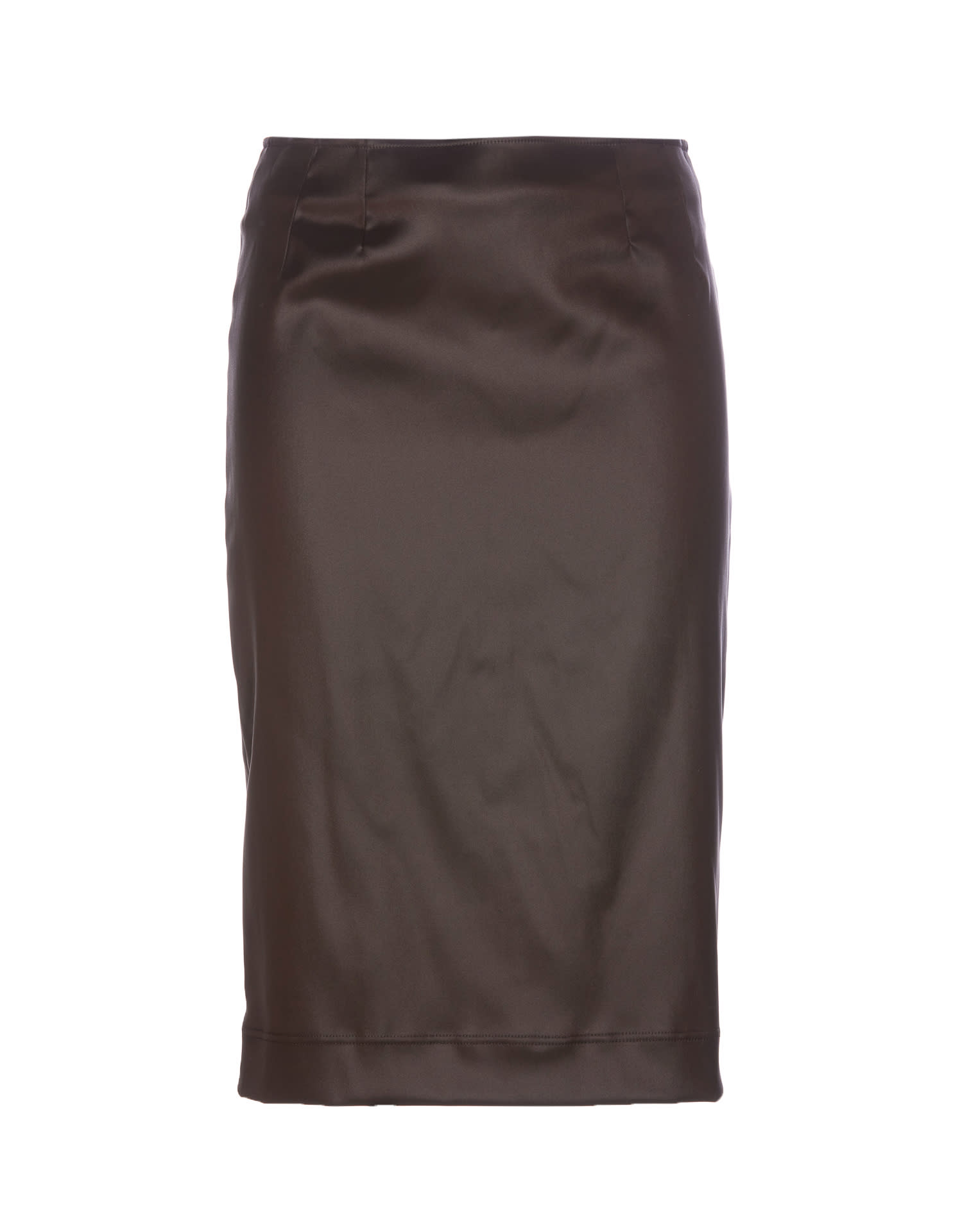 Brown Acetate Skirt