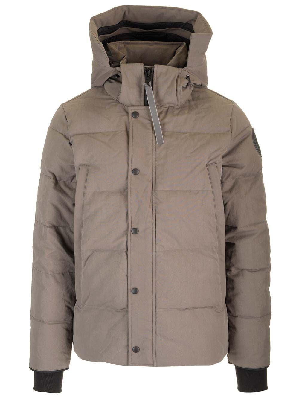 Shop Canada Goose Wyndham Hooded Padded Jacket In Grey