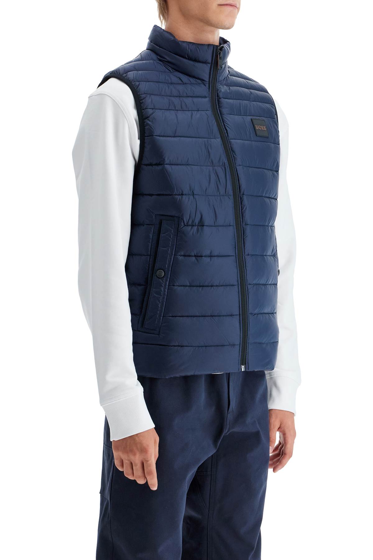 Shop Hugo Boss Quilted Oden In Dark Blue (blue)