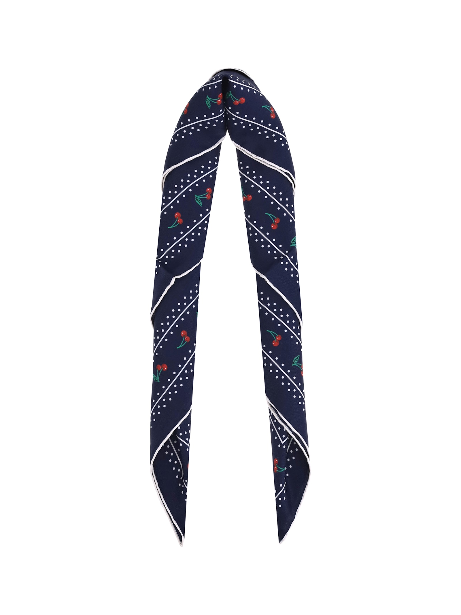 Valentino Silk Cherryfic Foulard In Multi