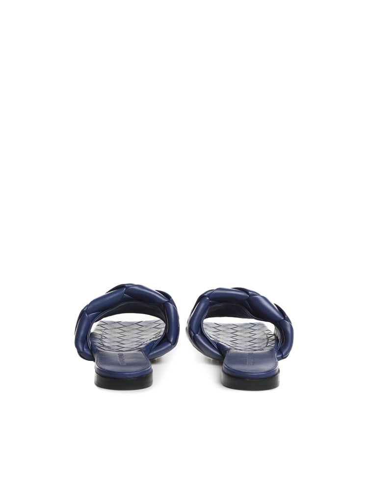 Shop Bottega Veneta Lido Sandals In Calfskin In Blue