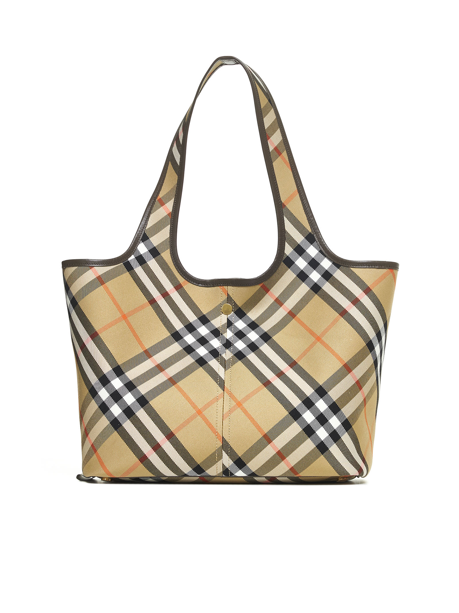 Shop Burberry Tote In Sand