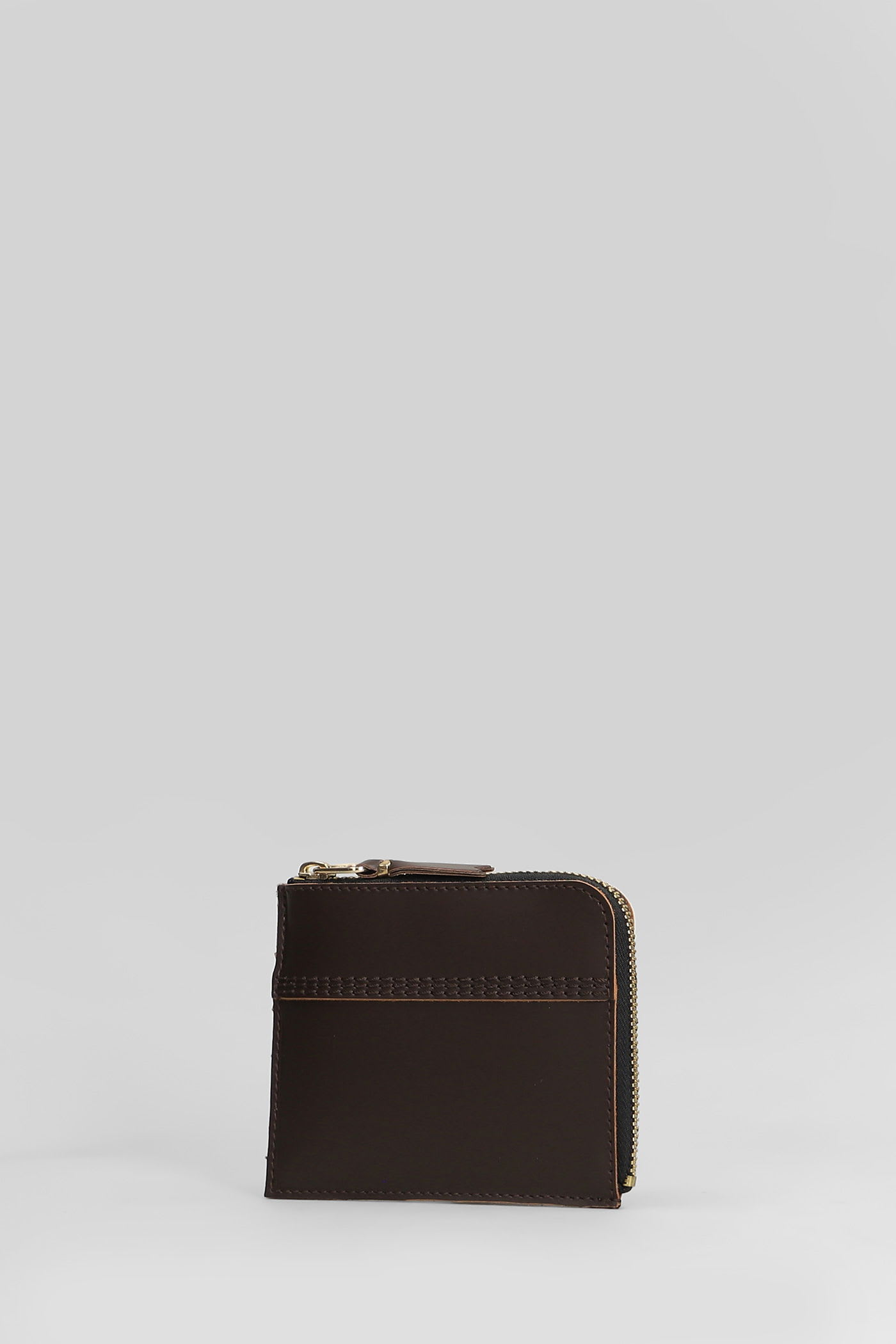 Comme Des Garçons Zip-around Leather Wallet In Brown