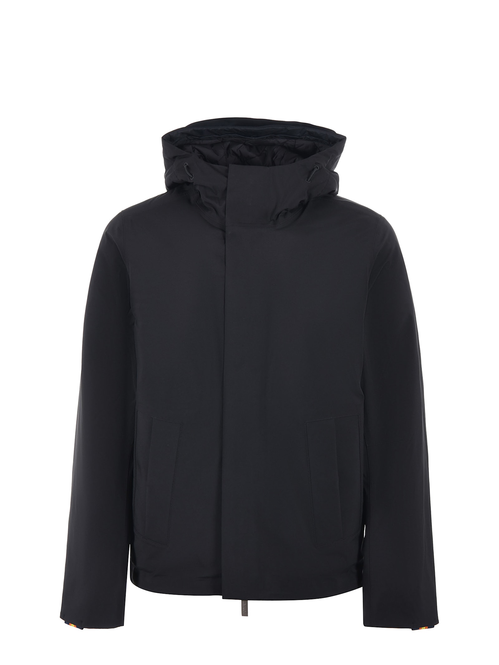 Shop K-way 3-layer Nylon Jacket In Black