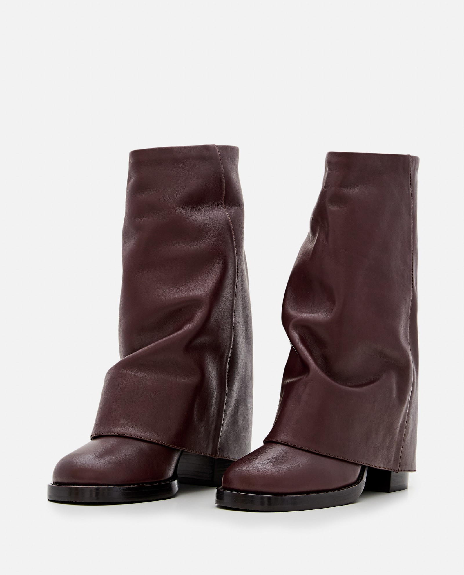 Shop Paris Texas Alexandra Midcalf Leather Boot In Brown