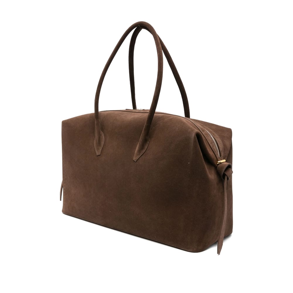 Yuzefi Double Handle Shoulder Bag In Brown
