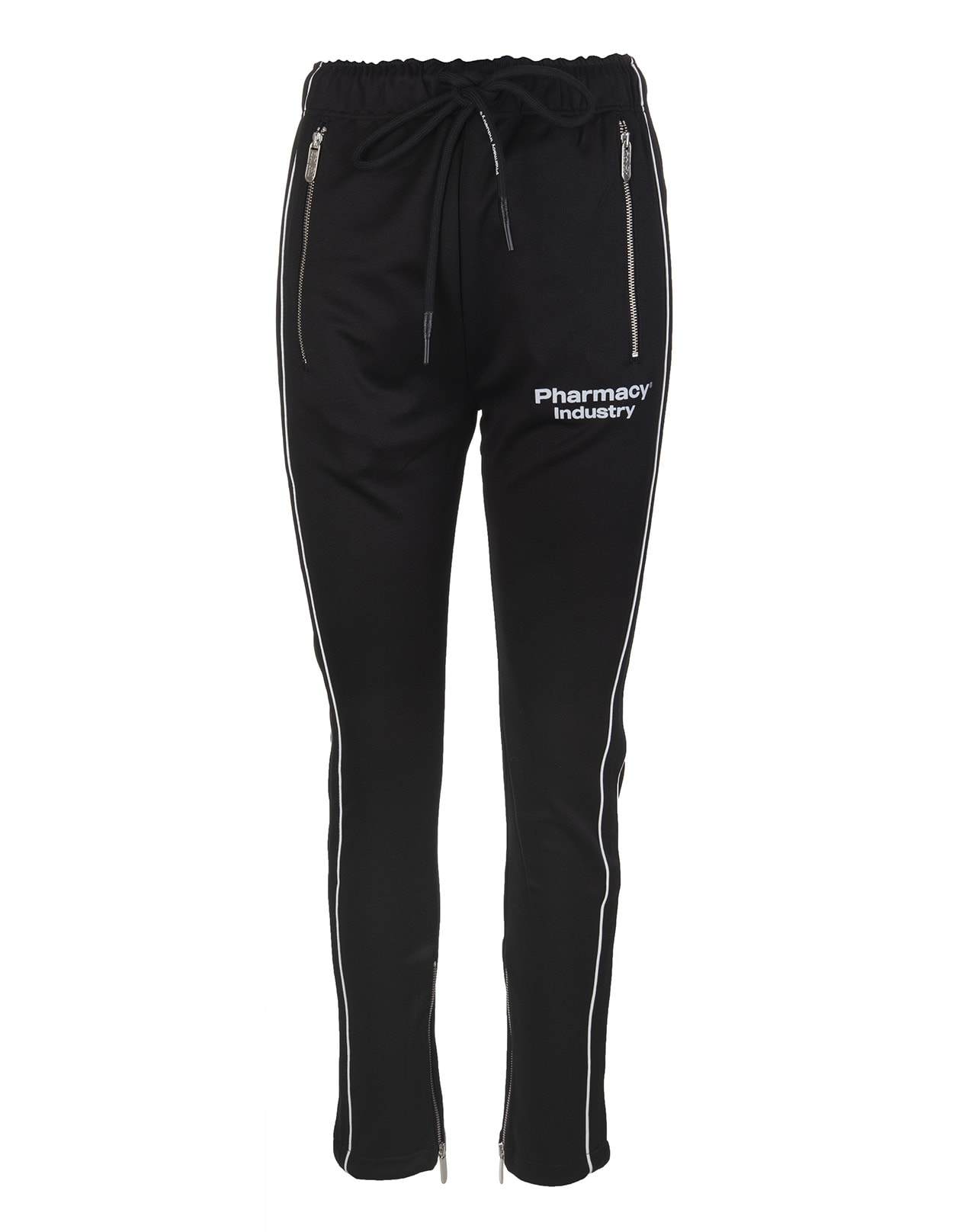 Pharmacy Industry Black Slim Fit Woman Joggers With Logo