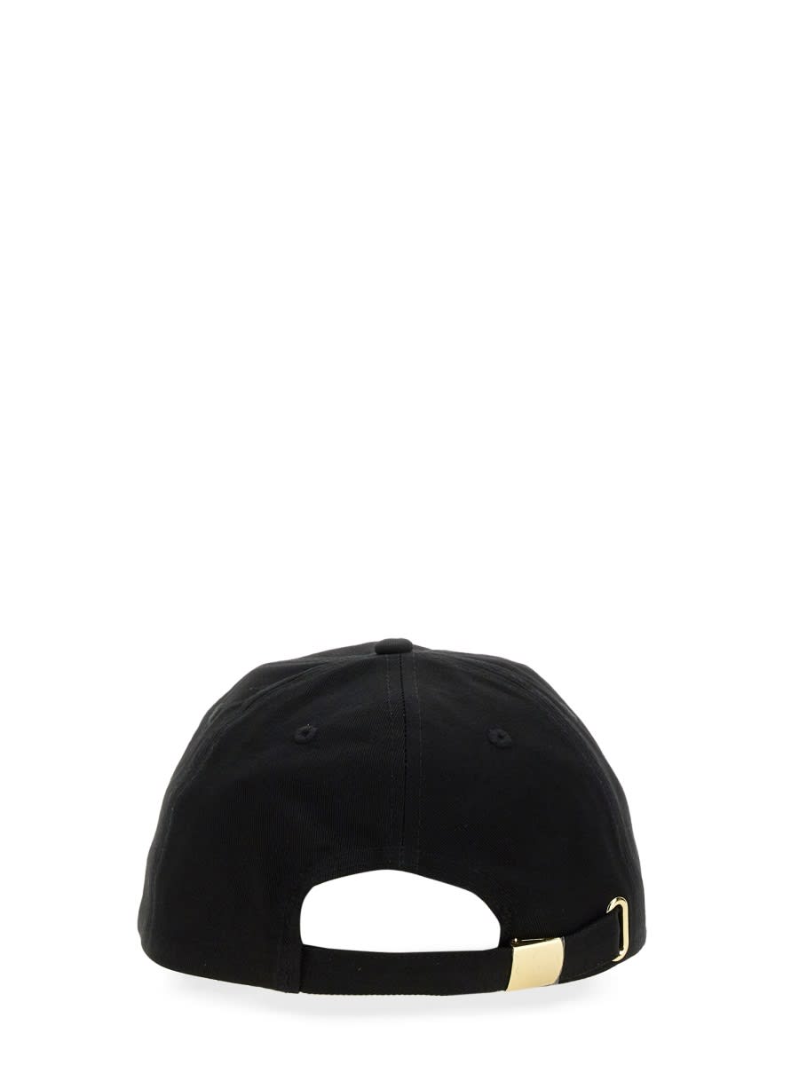 Shop Versace Jeans Couture Baseball Hat With Logo In Black