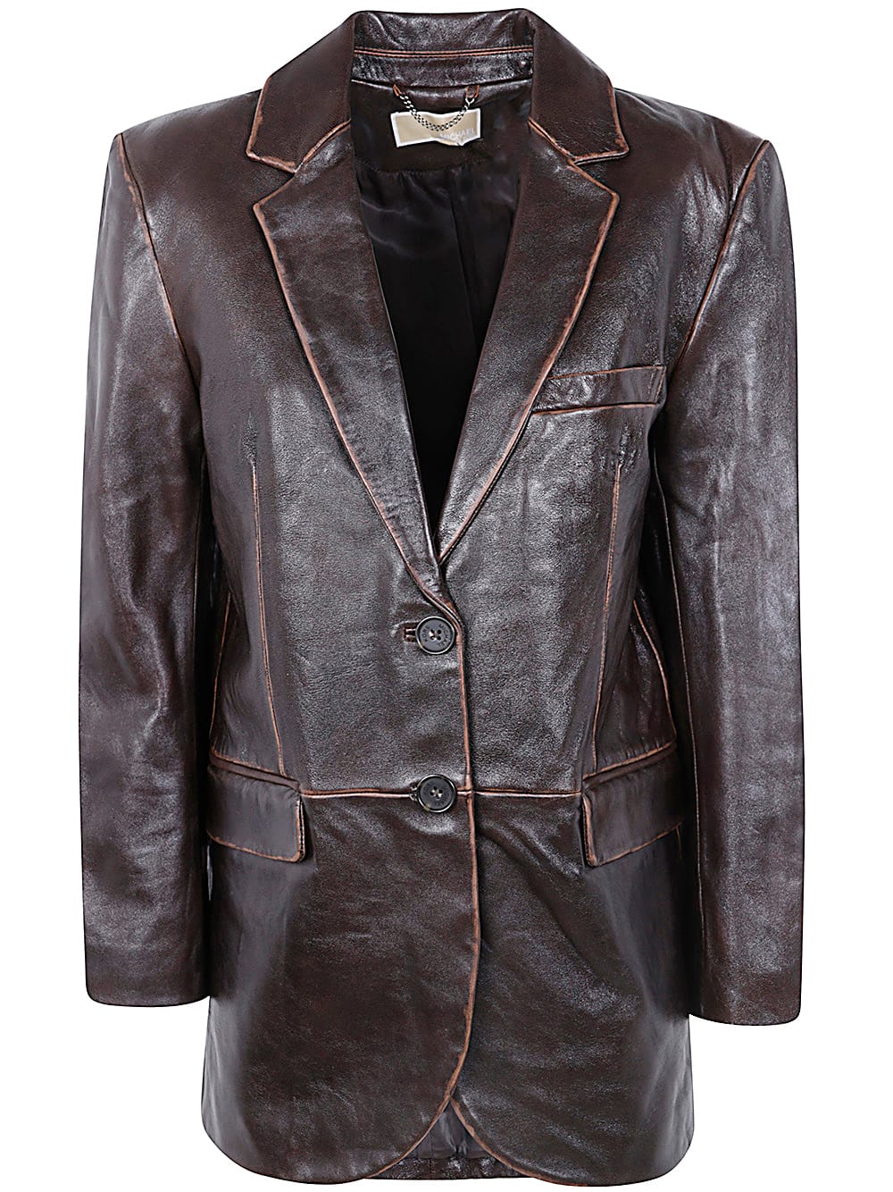 Burnish Leather Blazer