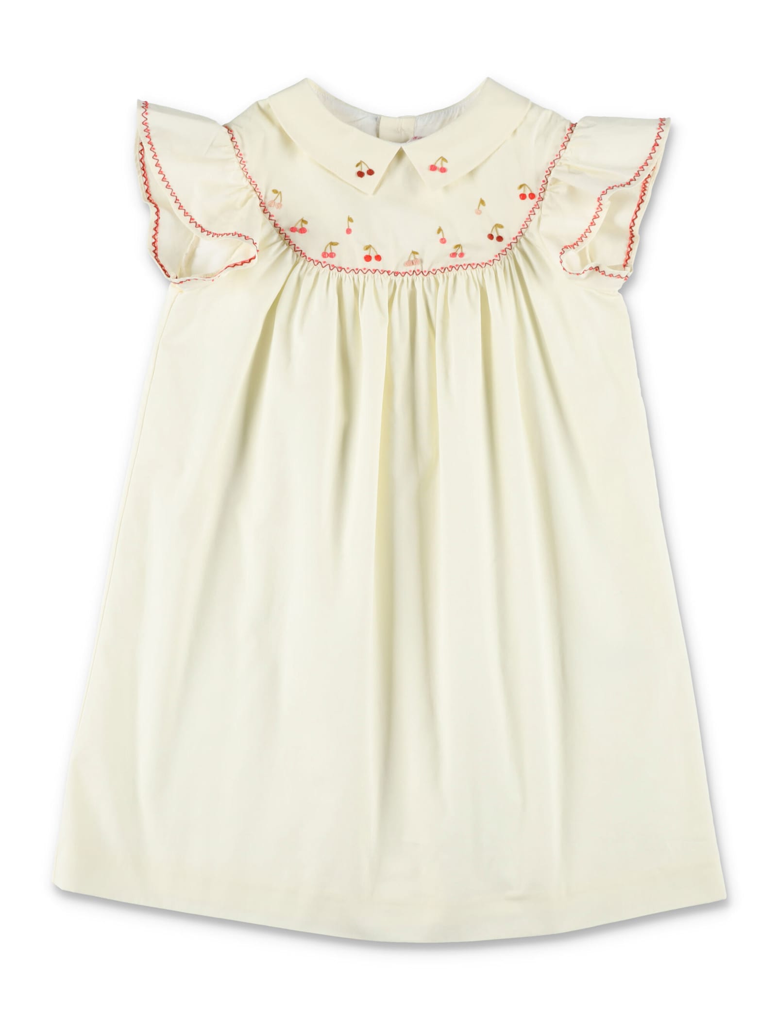 Bonpoint Kids' Dress Sleeves Volant Ricamo In Animal Print