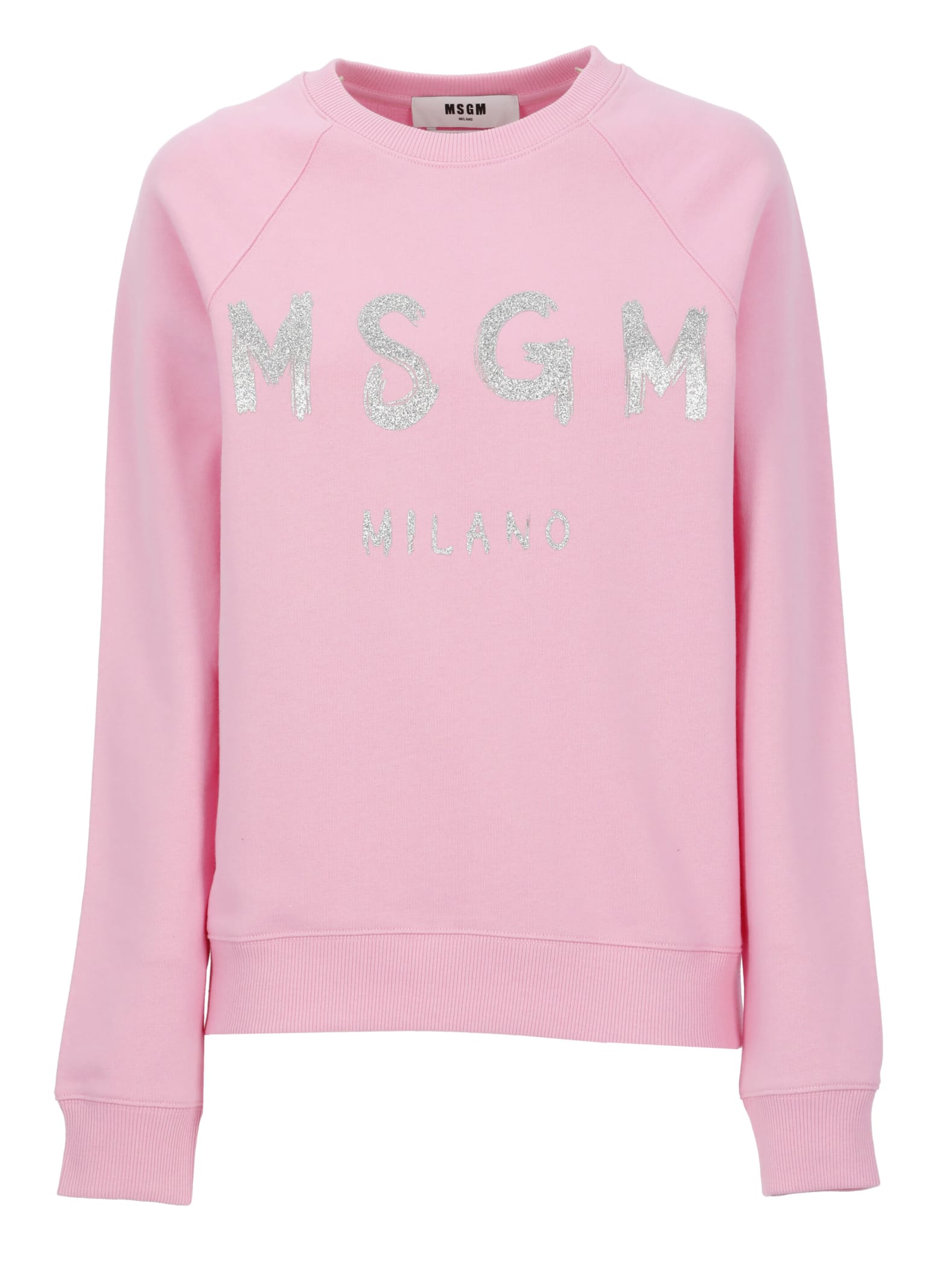 Shop Msgm Sweatshirts With Logo In Pink