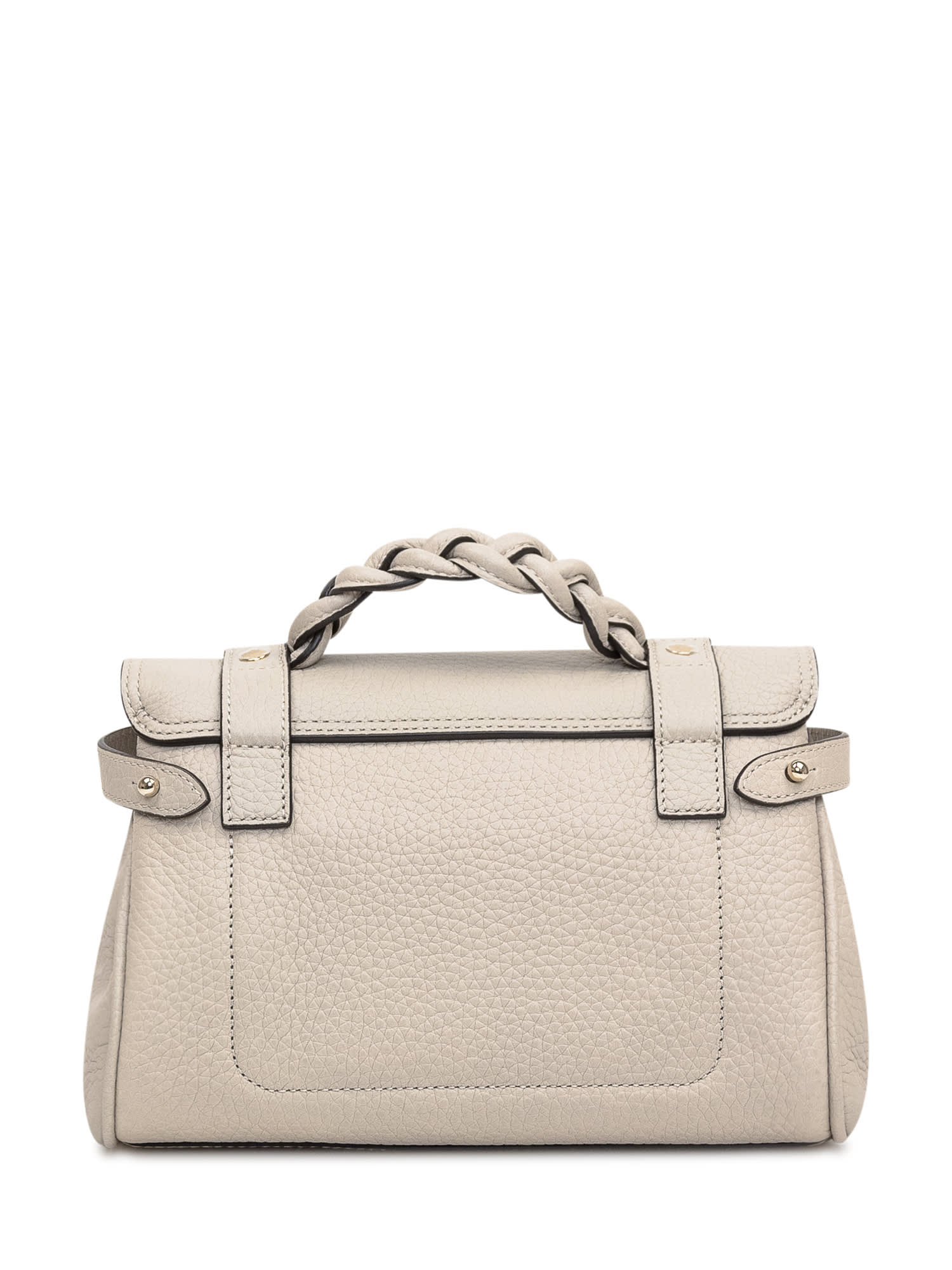 Shop Mulberry Mini Bag Alexa Heavy Grain In Chalk