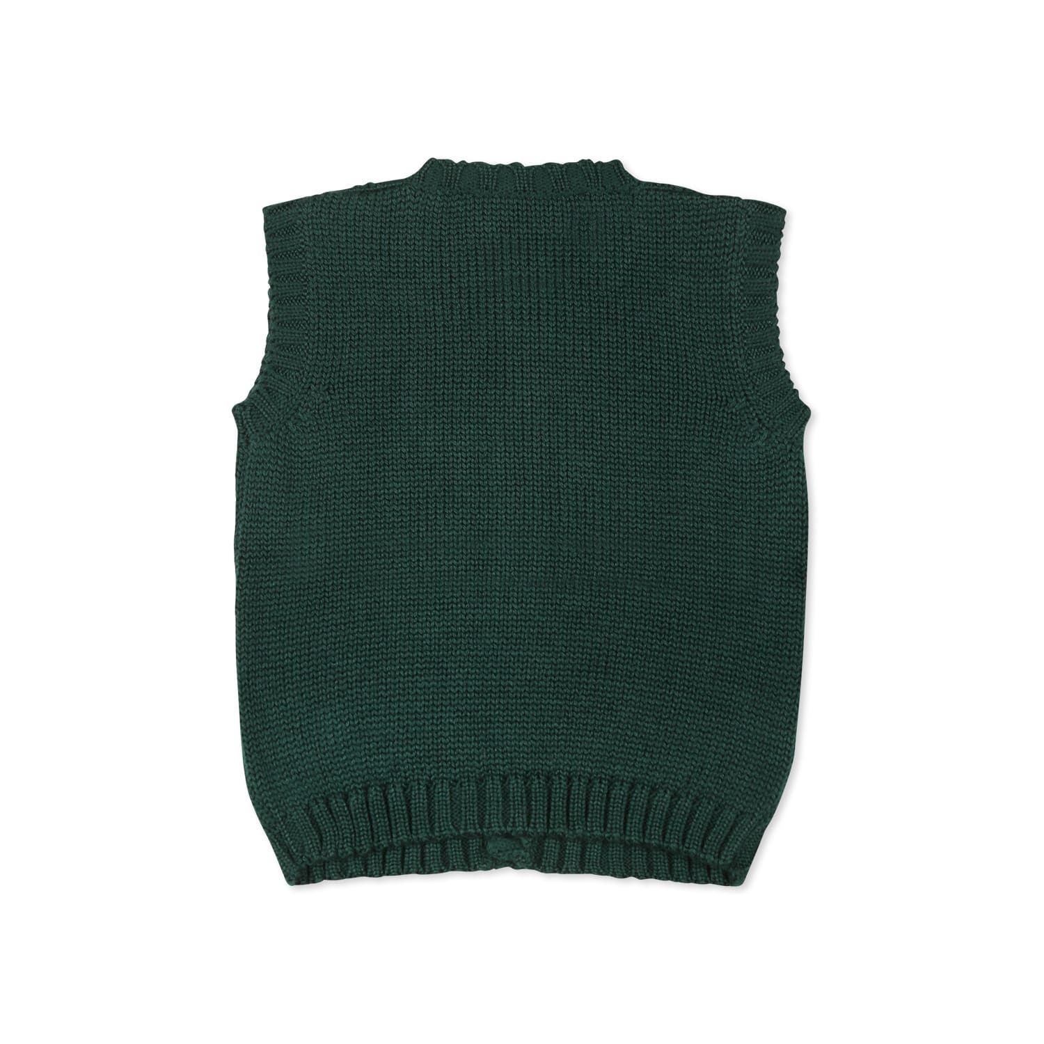 La Stupenderia Green Knit Vest For Baby Boy In Green