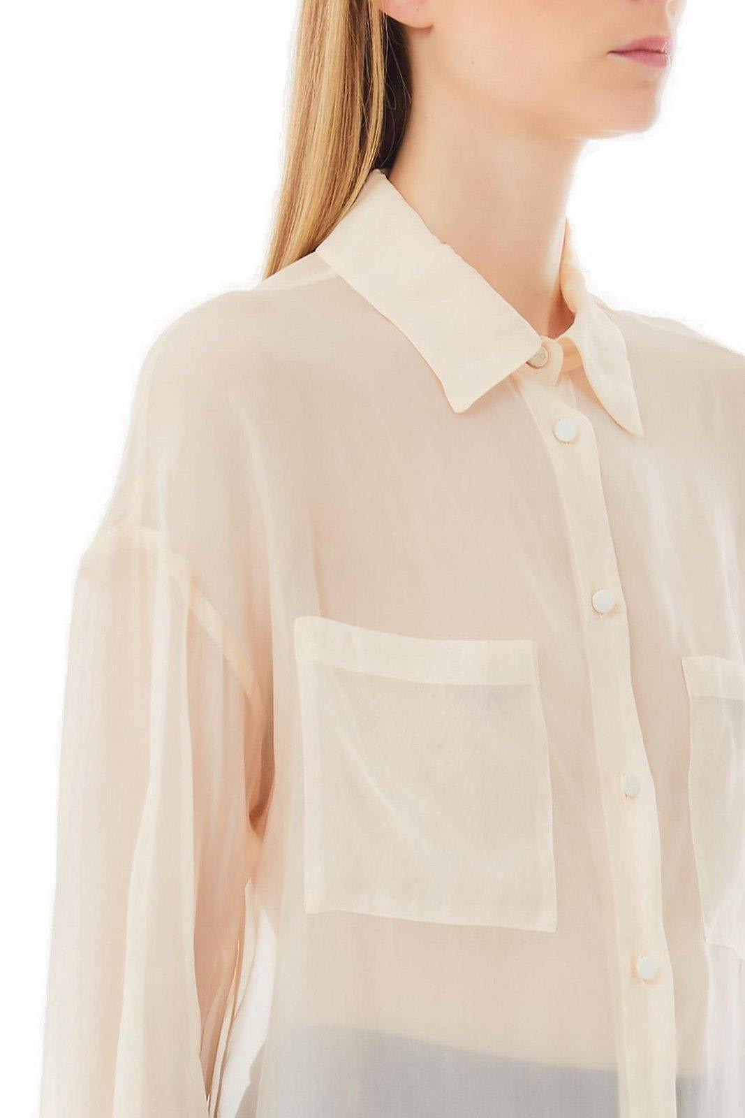 Liu •jo Shirt With Chest Pockets And Collared Neck