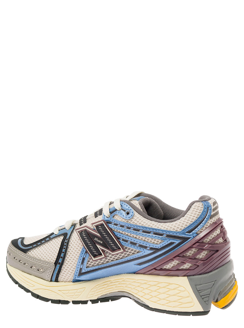Shop New Balance 1906r Multicolor Low Top Sneakers With Logo Detail In Mix Of Techno Fabrics Woman In Blu