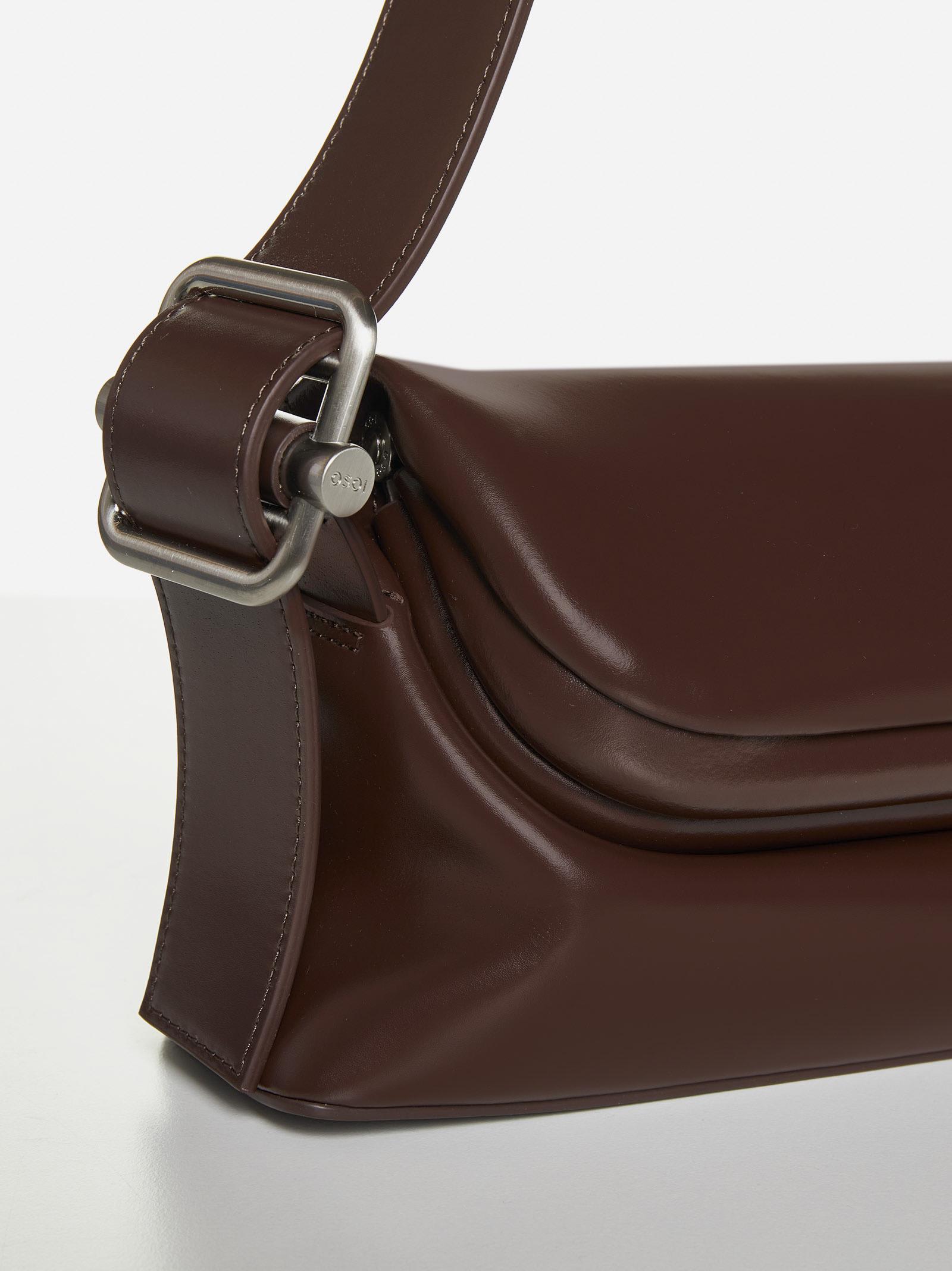 Osoi Folder Brot Leather Bag In Dark Brown