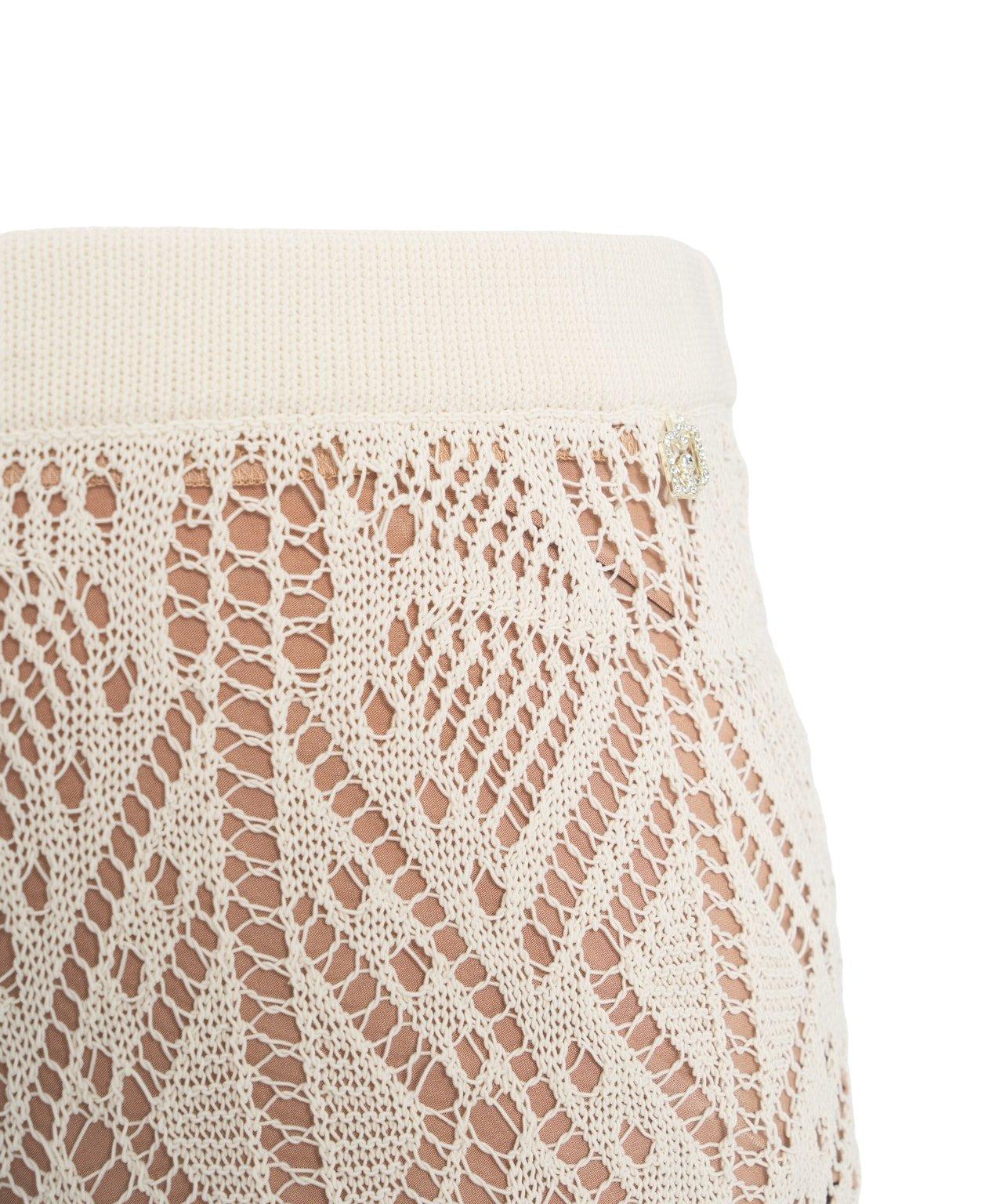Liu •jo Liu Jo Cotton Semi-perforated Ttrousers In Multi