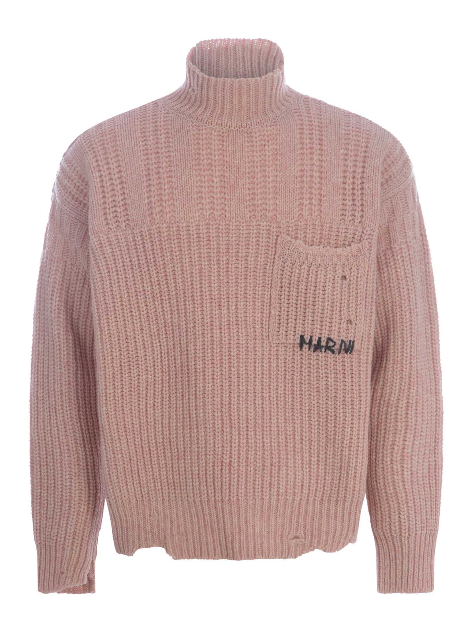Shop Marni Sweater  Made Of Virgin Wool In Rosa