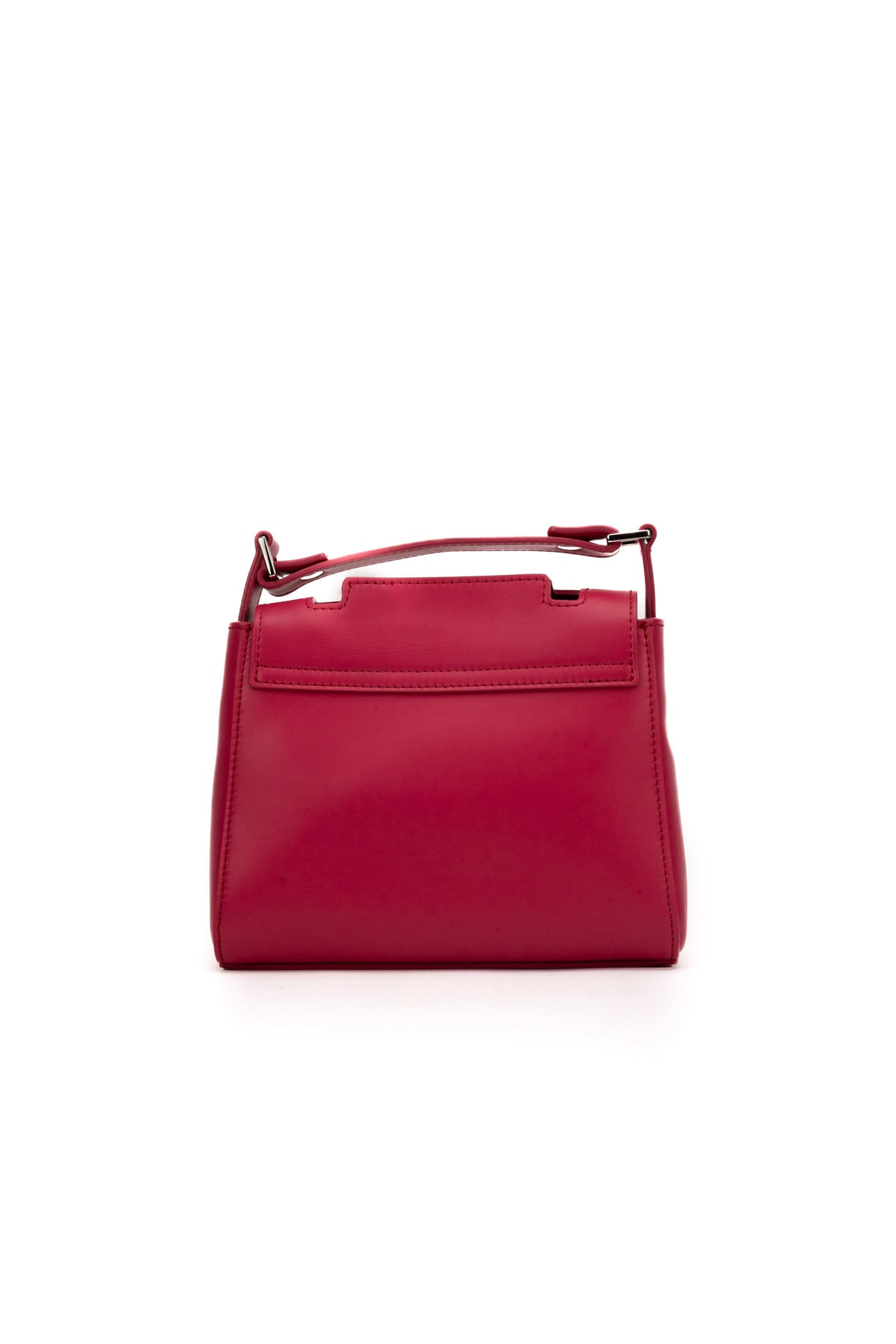 Shop Orciani Sveva Vanity Mini Leather Bag In Lampone