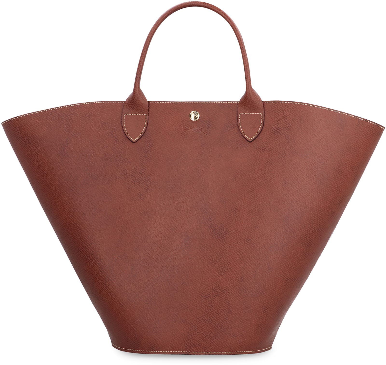 Shop Longchamp Épure Xl Smooth Leather Tote Bag In Brown