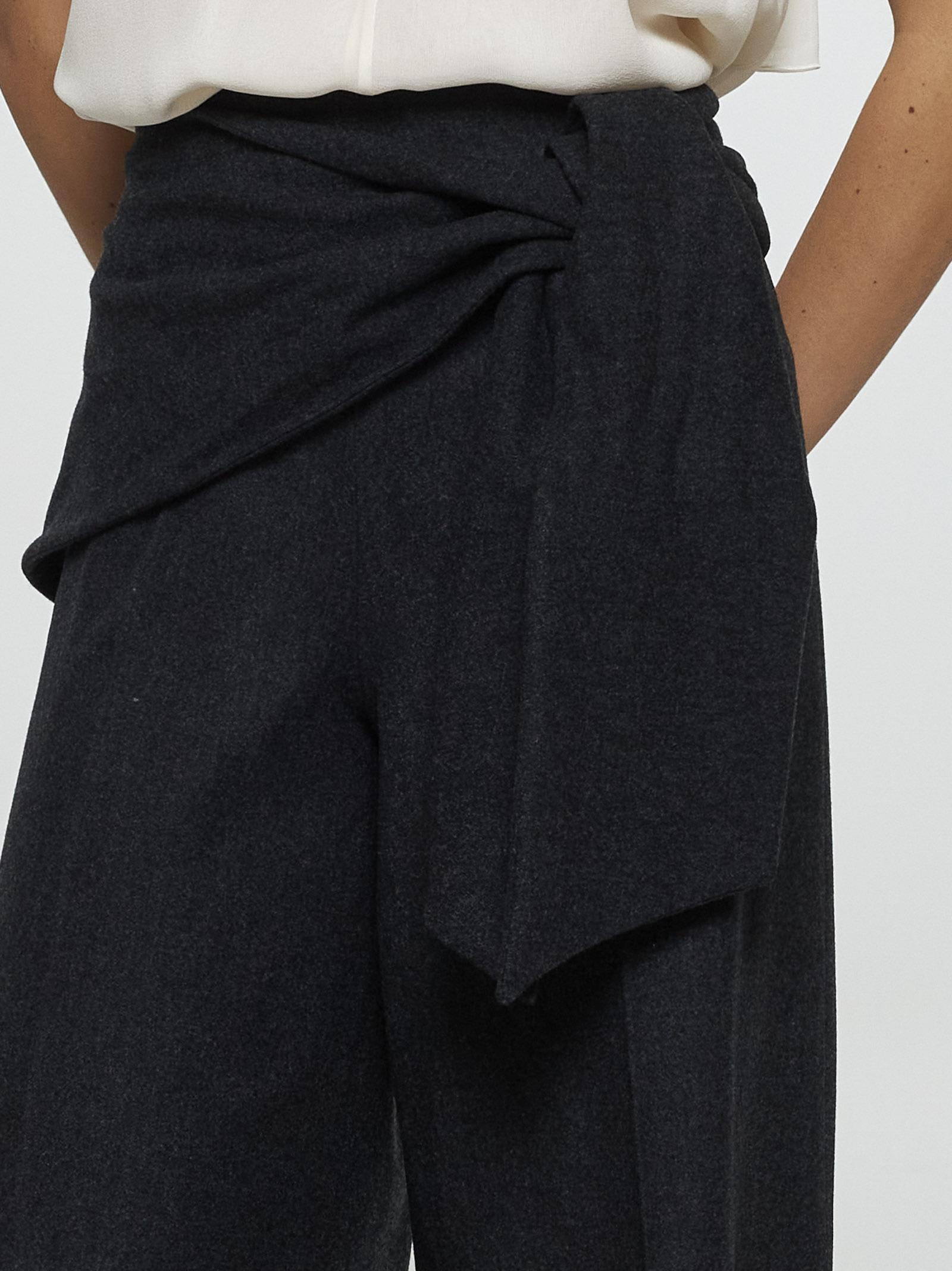 Shop Max Mara Arsenio Wool Felt Trousers In Antracite Mellange