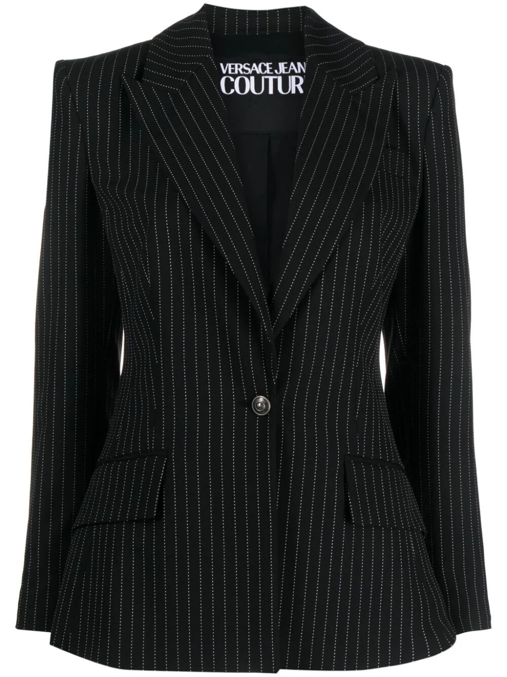 Shop Versace Jeans Couture Tailored Jacket In Black