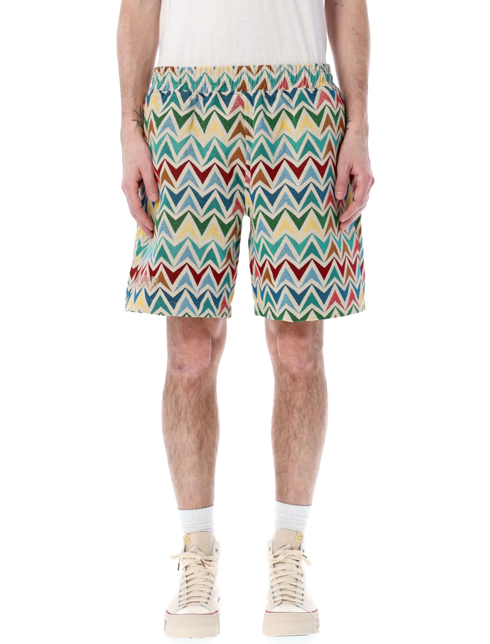 PLEASURES BASKET WOVEN SHORTS