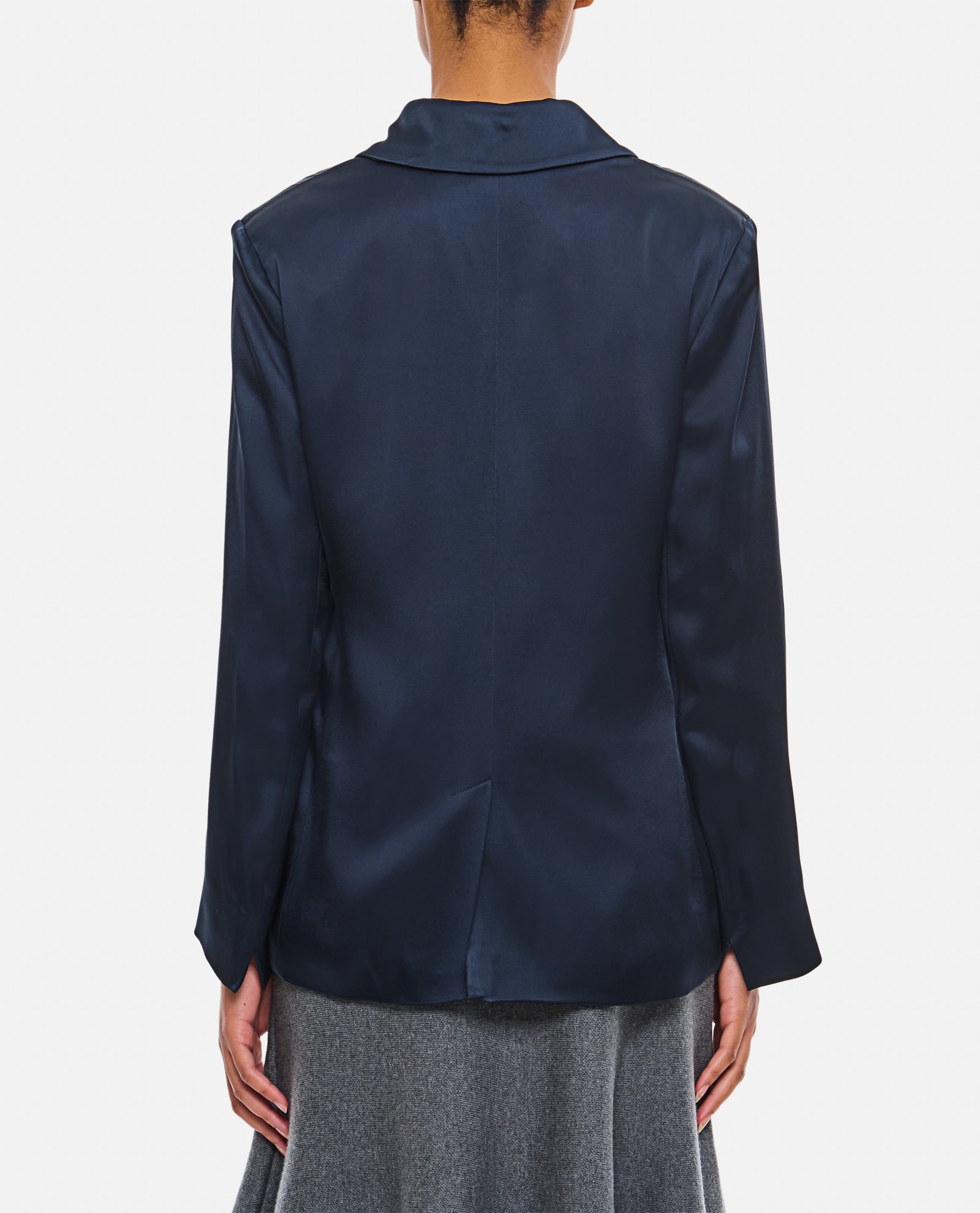 Shop 's Max Mara Guido Satin Jacket In Blue