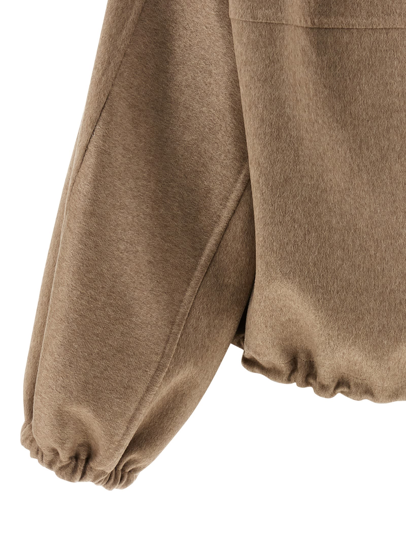 Fabiana Filippi Cashmere Bomber Jacket Puffer Jackets Beige In Multi