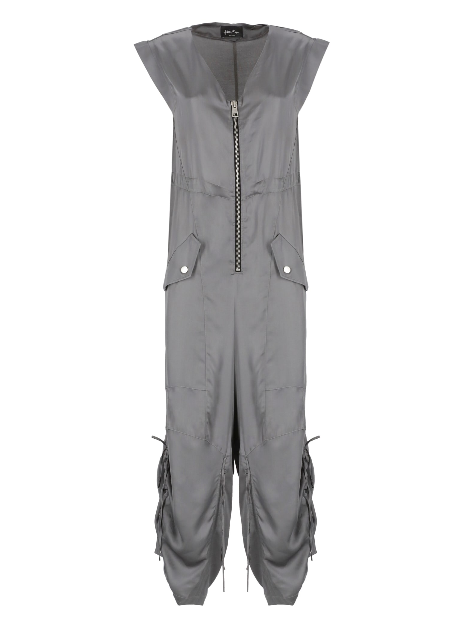 Shop Andrea Ya'aqov Viscose Suit In Grey