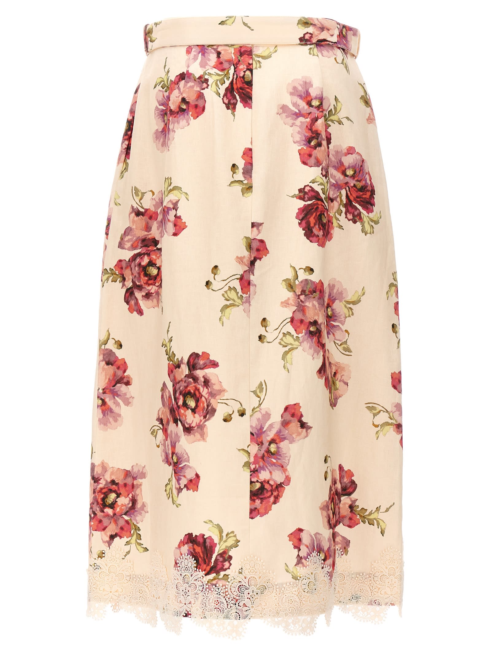 ZIMMERMANN HIGH TIDE APPLIQUE SKIRT 